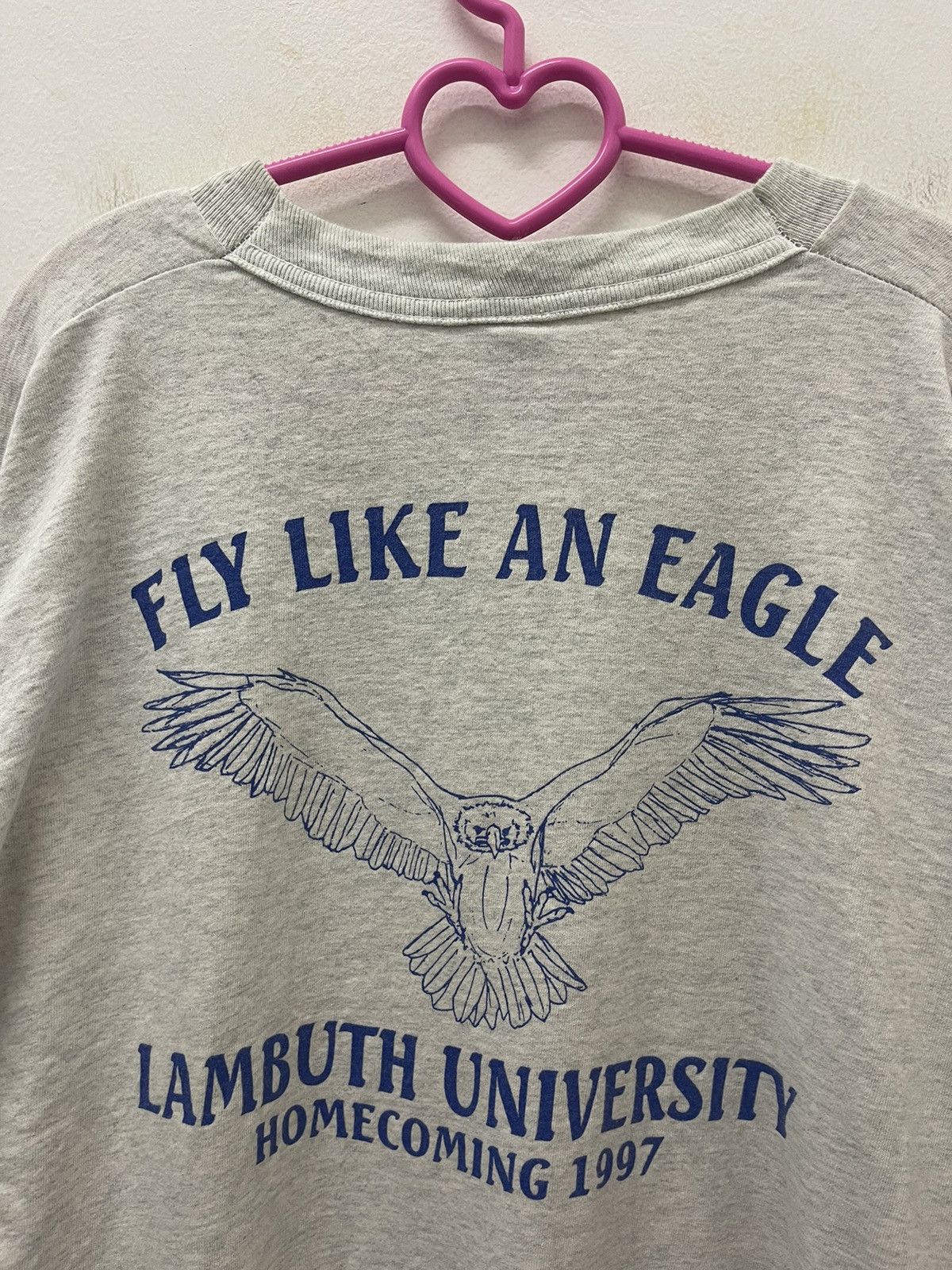 NCAA Rare 90s Vintage LAMBUTH UNIVERSITY Fly Like An Eagle Size US XL / EU 56 / 4 - 2 Thumbnail