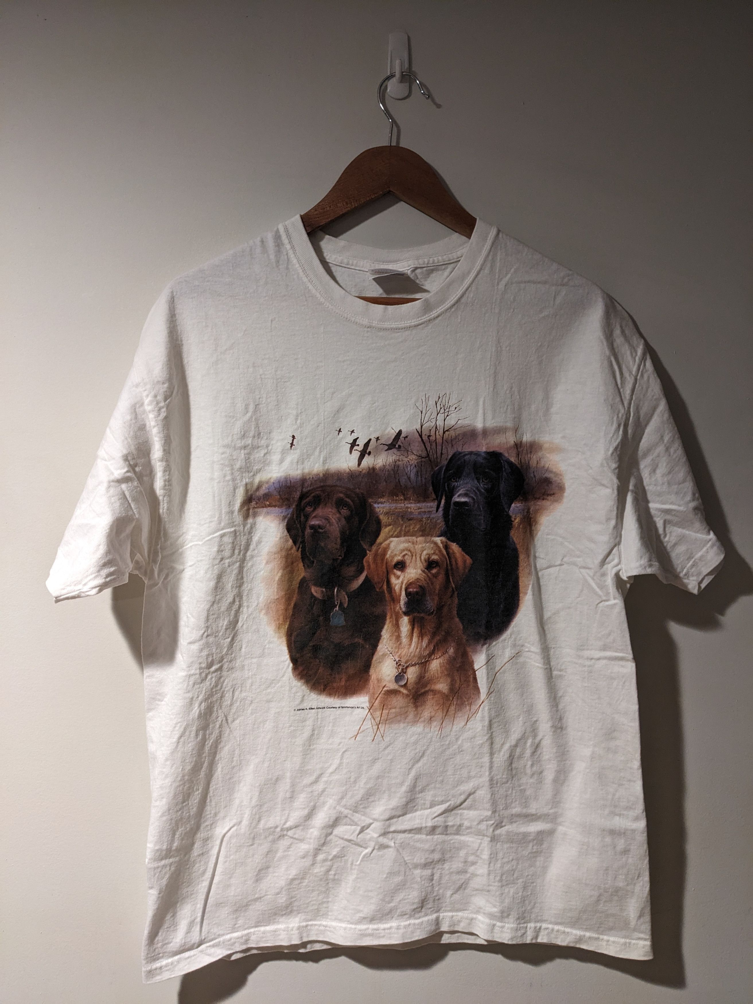 Vintage Vintage Y2K Golden Labrador Retriever Chocolate T-Shirt Size US L / EU 52-54 / 3 - 1 Thumbnail