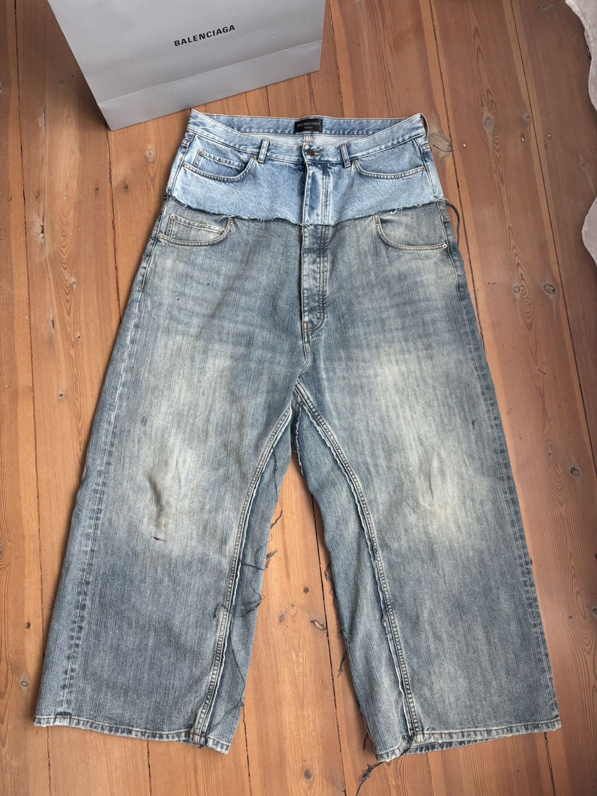 Balenciaga Cut up Jeans