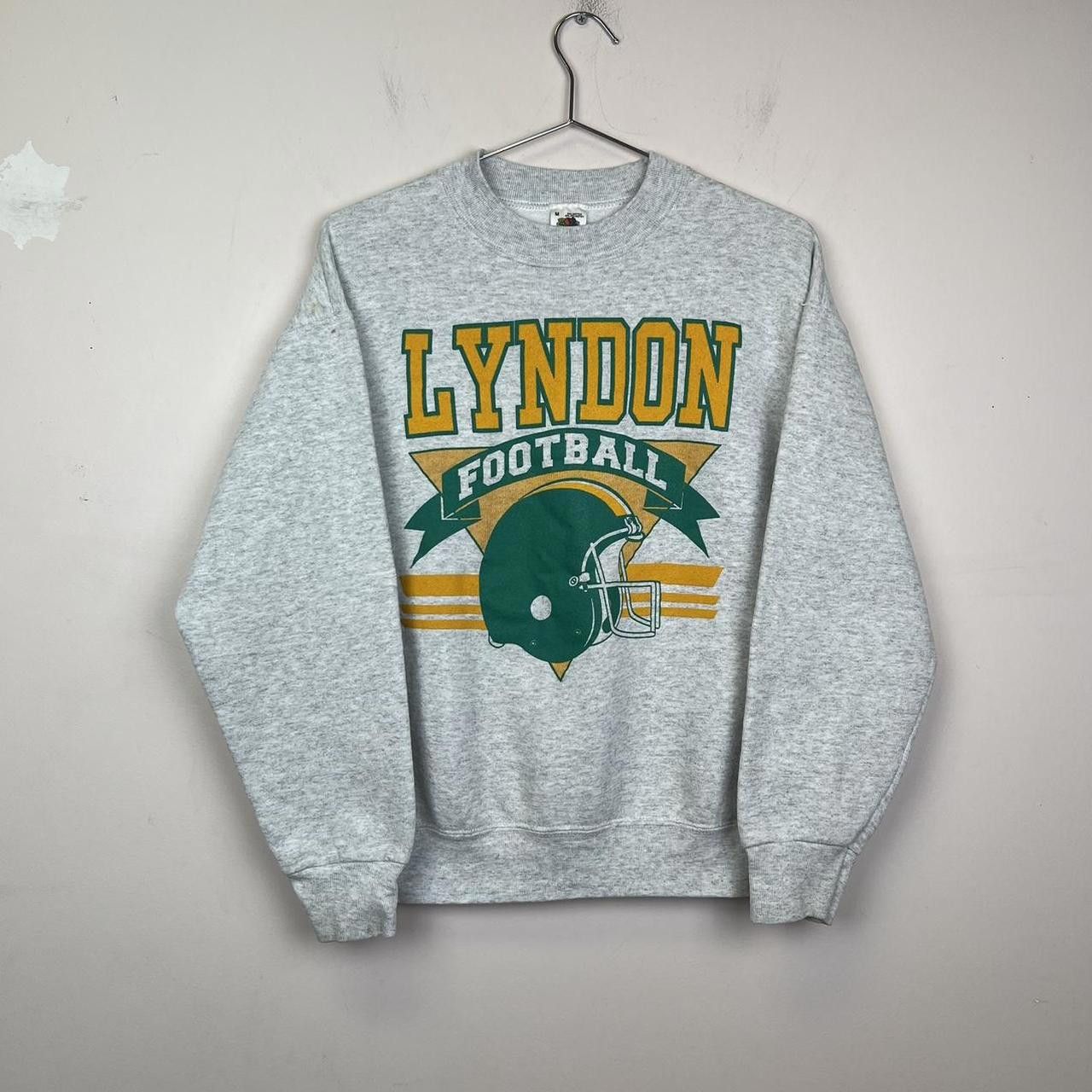 Designer Vintage Lyndon Football Crewneck Sweatshirt 90s USA Size US M / EU 48-50 / 2 - 1 Thumbnail