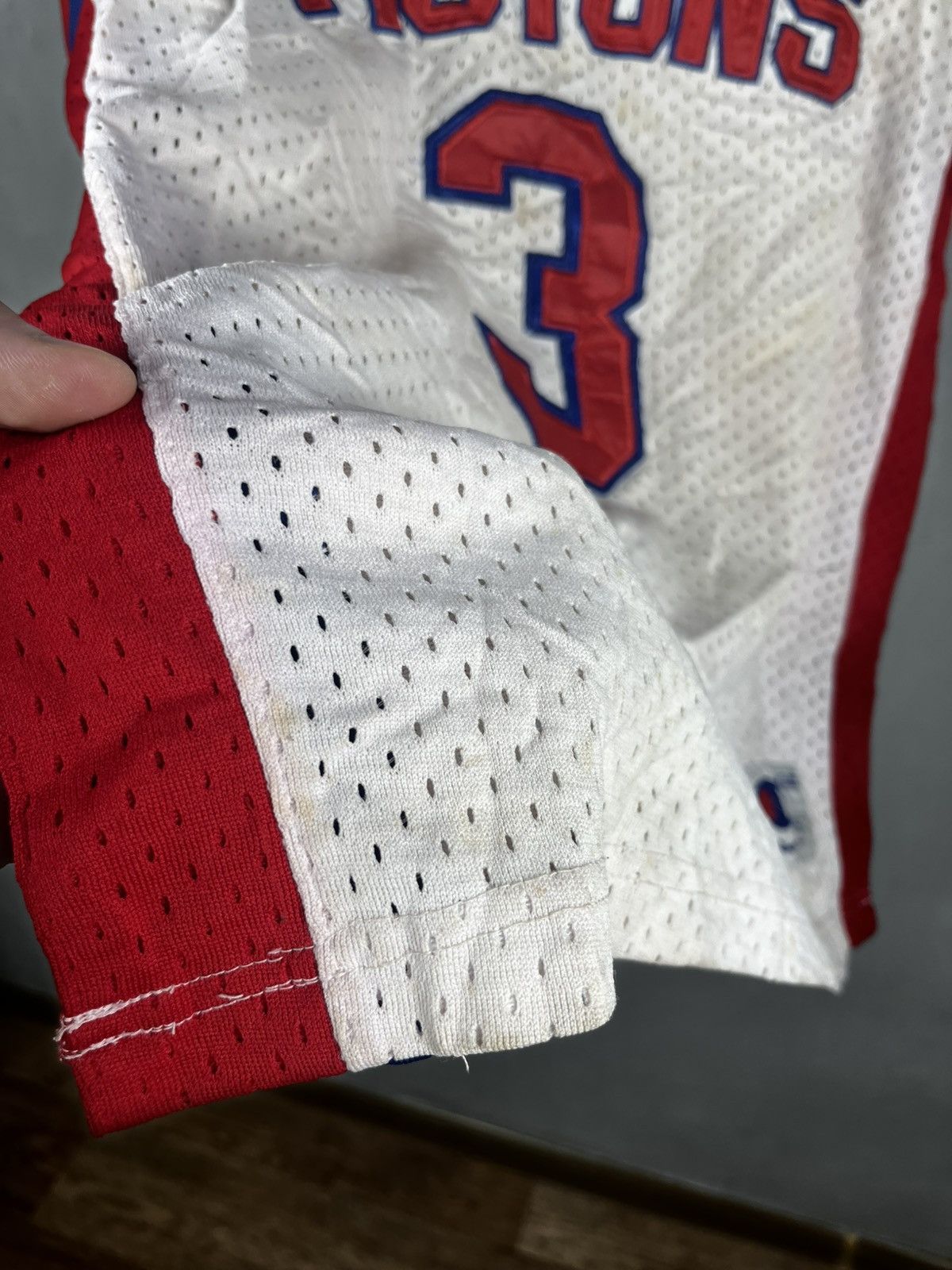 Vintage Champion Detroit Pistons Basketball Jersey Ben Wallace Size US M / EU 48-50 / 2 - 13 Thumbnail