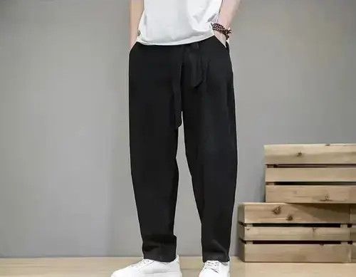 VIBE Beige Harem Pants Elastic Waist Size US 32 / EU 48 - 2 Thumbnail