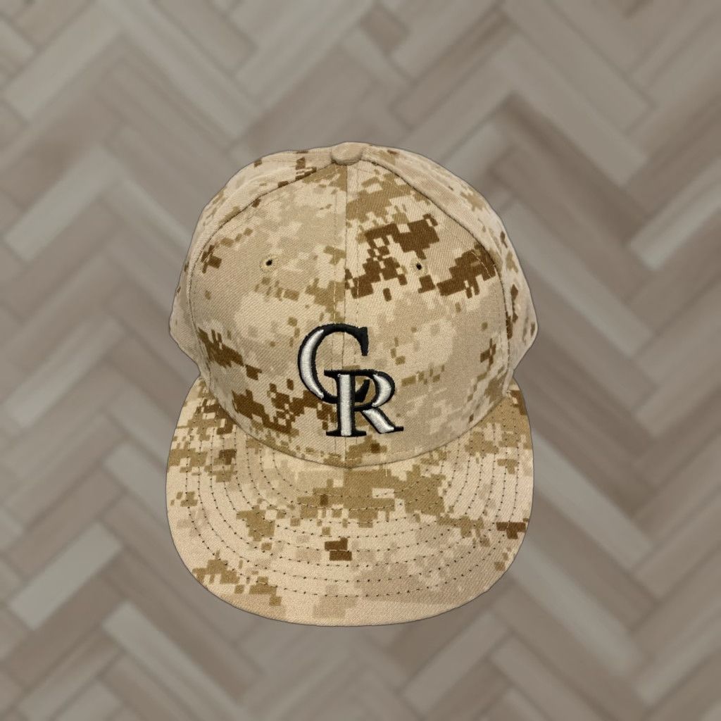 New Era NEW ERA Colorado Rockies Camouflage Baseball Cap 7 Cool Base Mens Size ONE SIZE - 1 Thumbnail