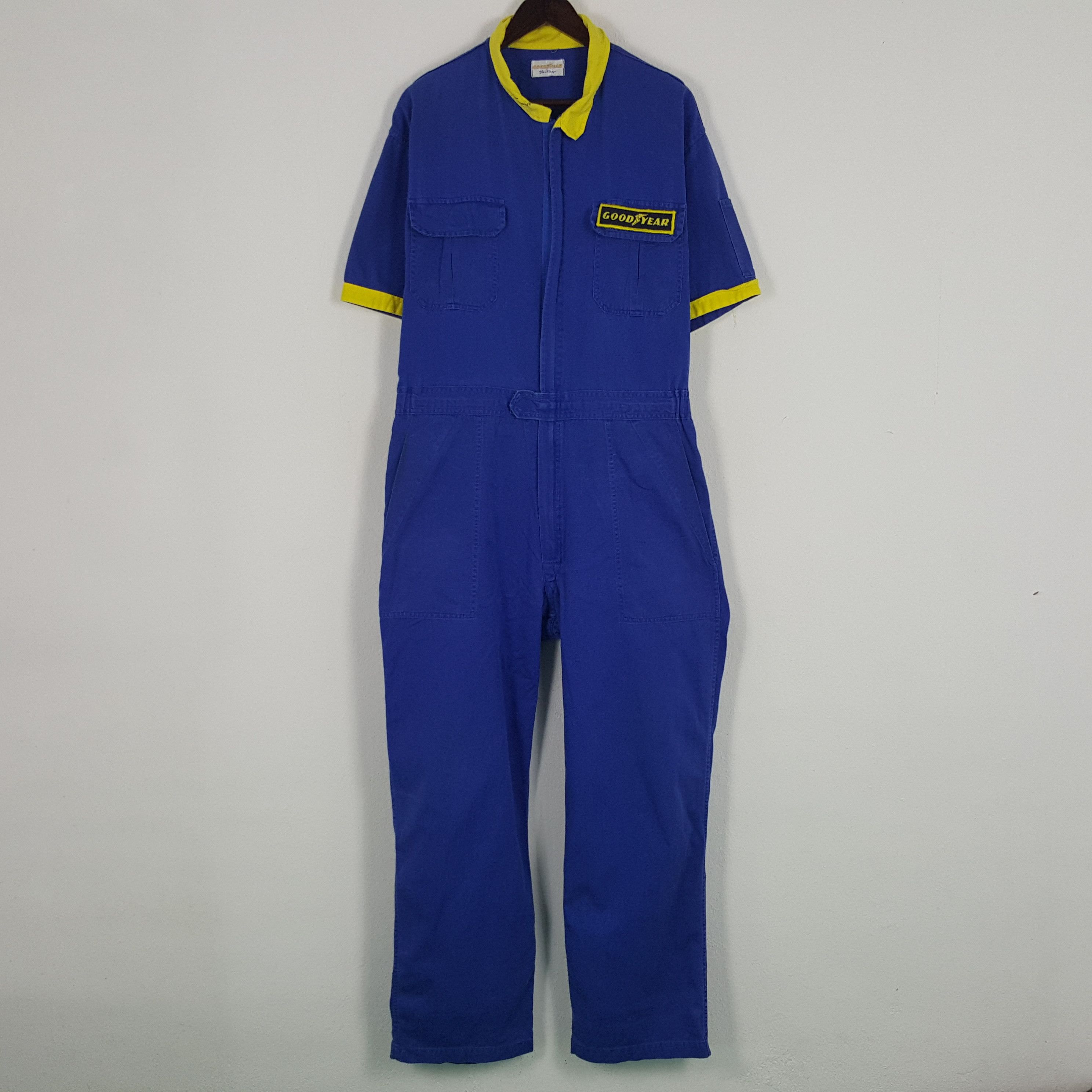 Japanese Brand × Vintage Vintage Goodyear Racing Worker Jumpsuit Coverall Jacket Size US XL / EU 56 / 4 - 4 Thumbnail