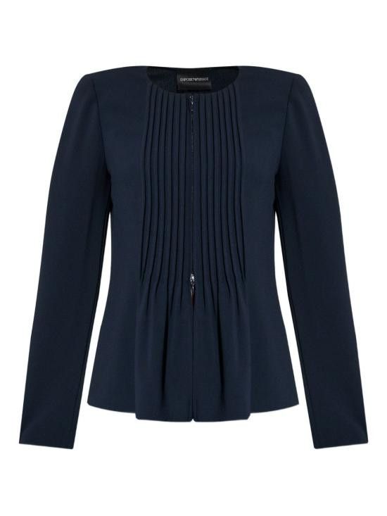 Emporio Armani EMPORIO ARMANI Women Jackets EW000850 AF12514UB115 Blue Size L / US 10 / IT 46 - 1 Thumbnail