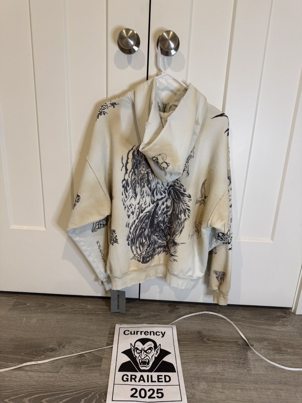 Balenciaga Balenciaga Tattoo Zip Up Hoodie Size US XS / EU 42 / 0 - 2 Thumbnail