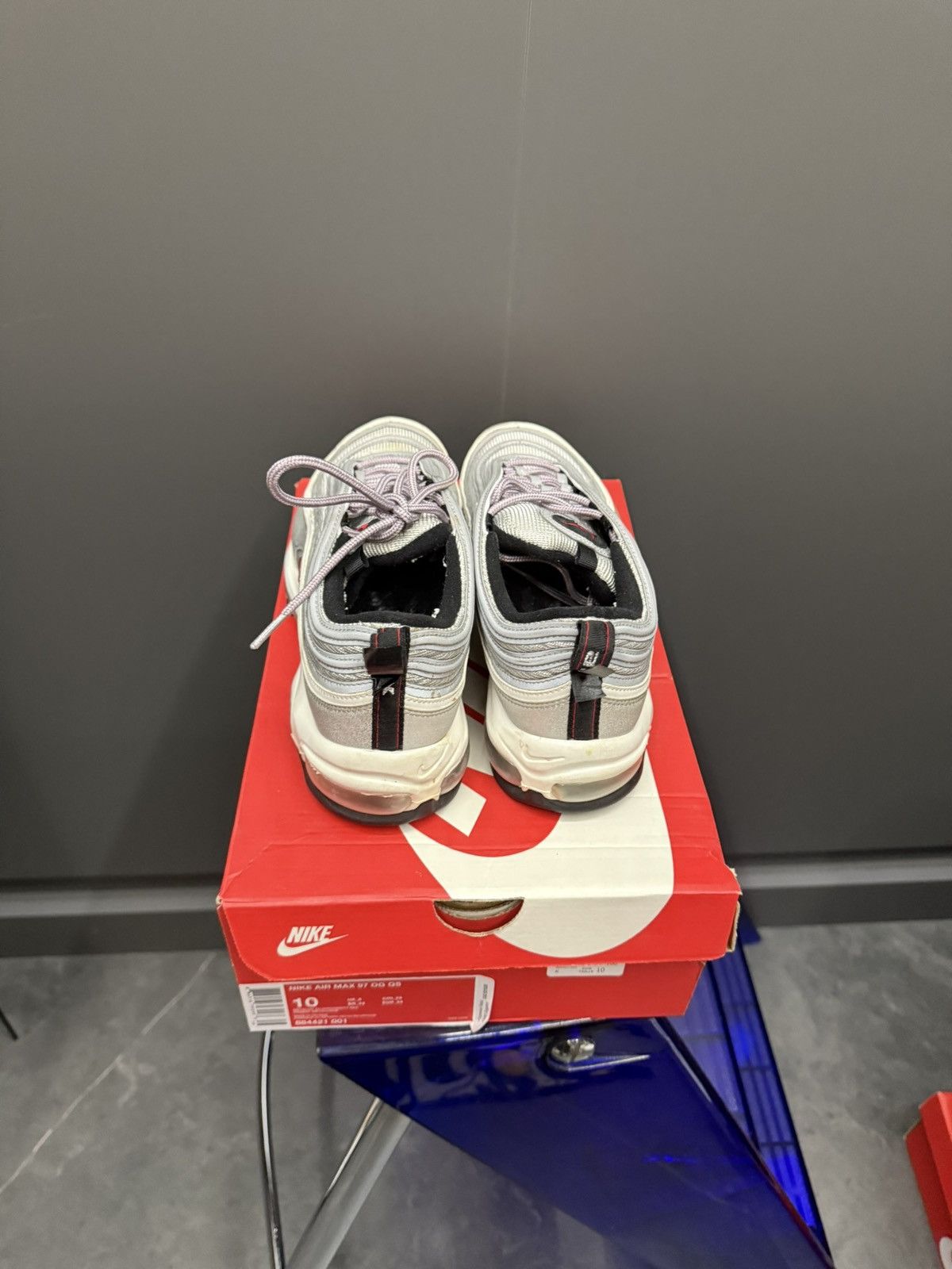 Nike Nike Air Max 97 OG QS Silver Bullet 2017 884421-001 Size US 10 / EU 43 - 3 Thumbnail