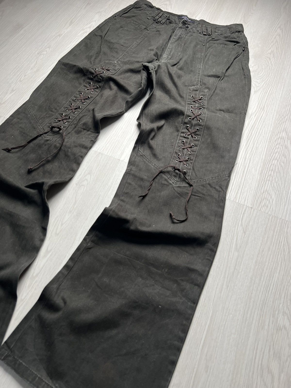In The Attic In The Attic Lace Up Flared Pants Lgb I6w9 Style Size US 29 - 2 Thumbnail