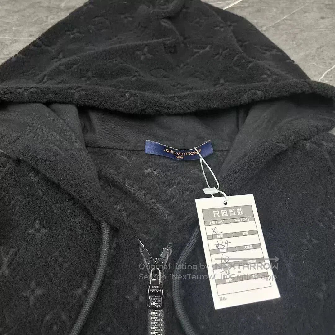 Louis Vuitton louis vuitton black hooded zip-up jacket. Size US XL / EU 56 / 4 - 3 Thumbnail