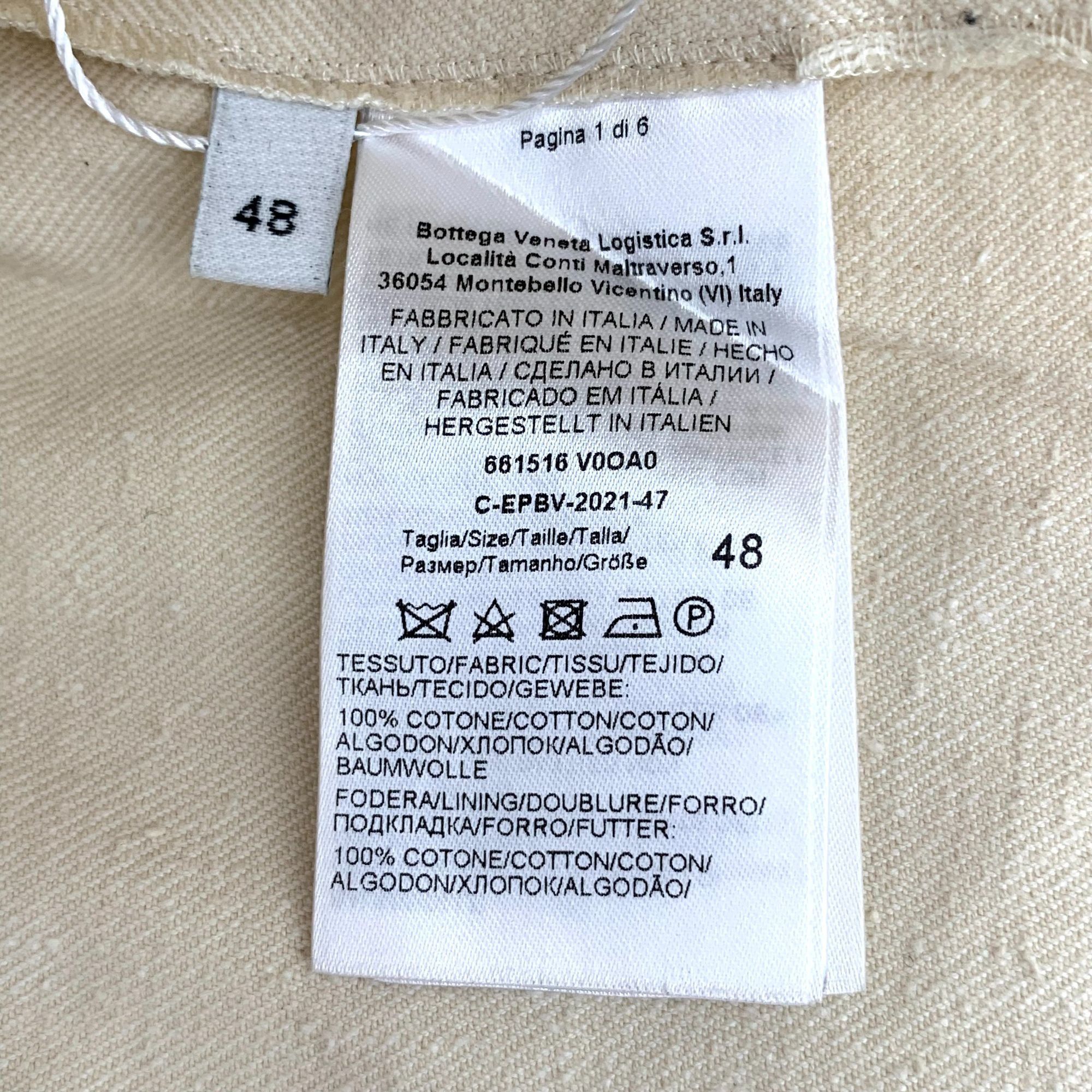 Bottega Veneta Bottega Veneta Beige Cotton Long Sleeve Pullover Jacket With Size XL / US 12-14 / IT 48-50 - 4 Thumbnail