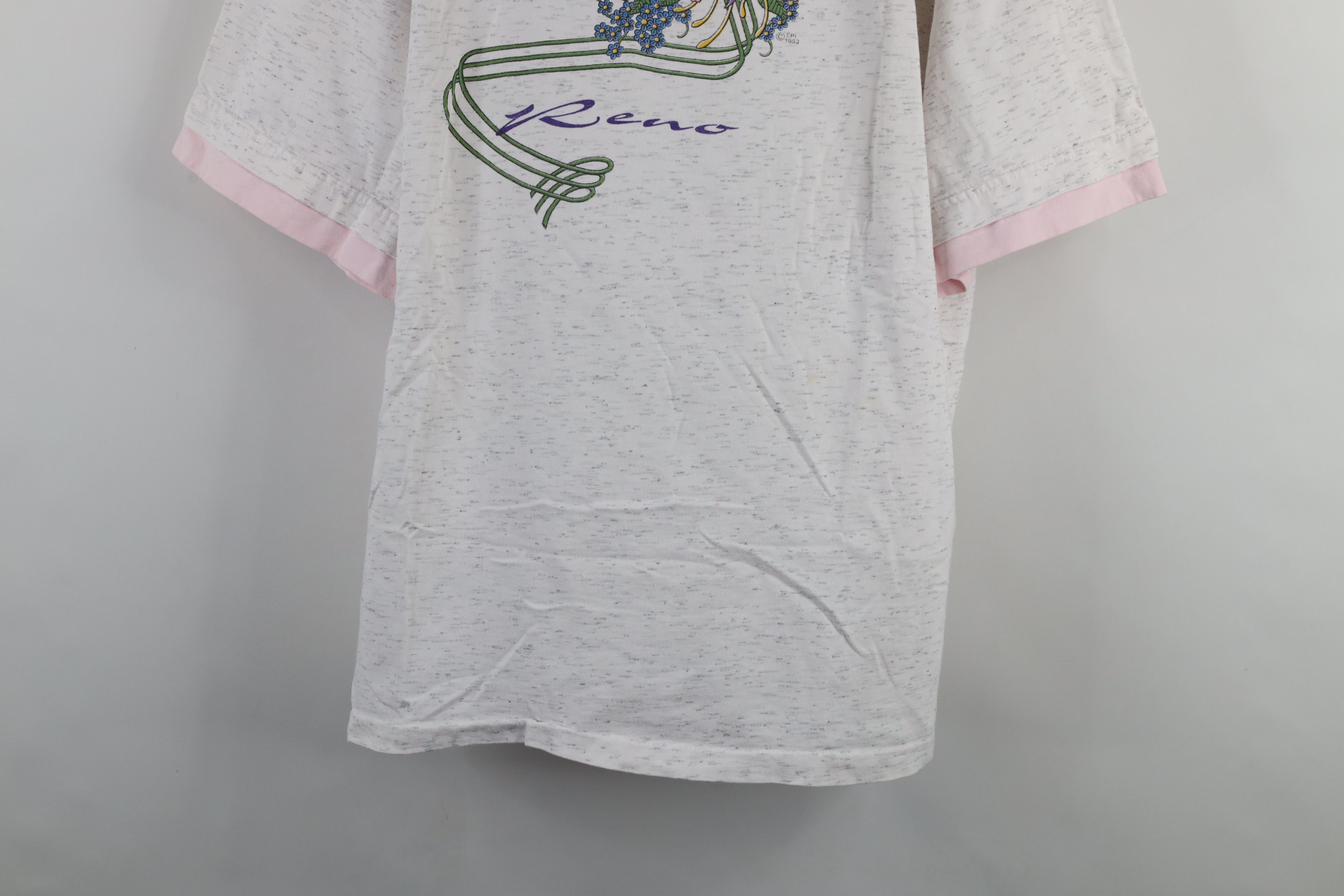 Vintage Vintage 90s Streetwear Reno Hummingbird Flower T-Shirt USA Size XXL / US 16-18 / IT 52-54 - 3 Thumbnail