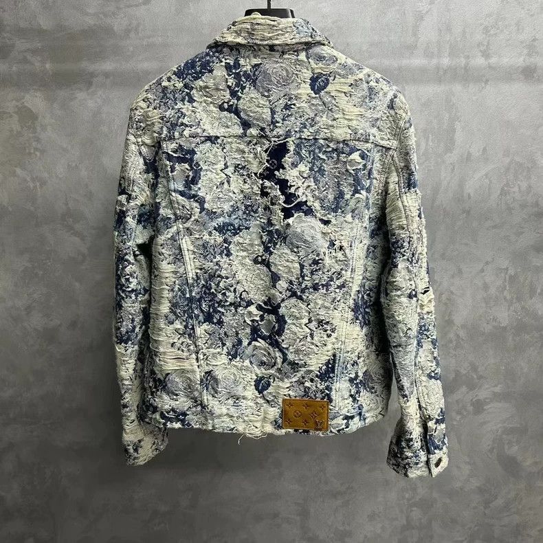 Louis Vuitton Louis Vuitton Blue botanical floral print logo denim jacke Size US M / EU 48-50 / 2 - 2 Thumbnail