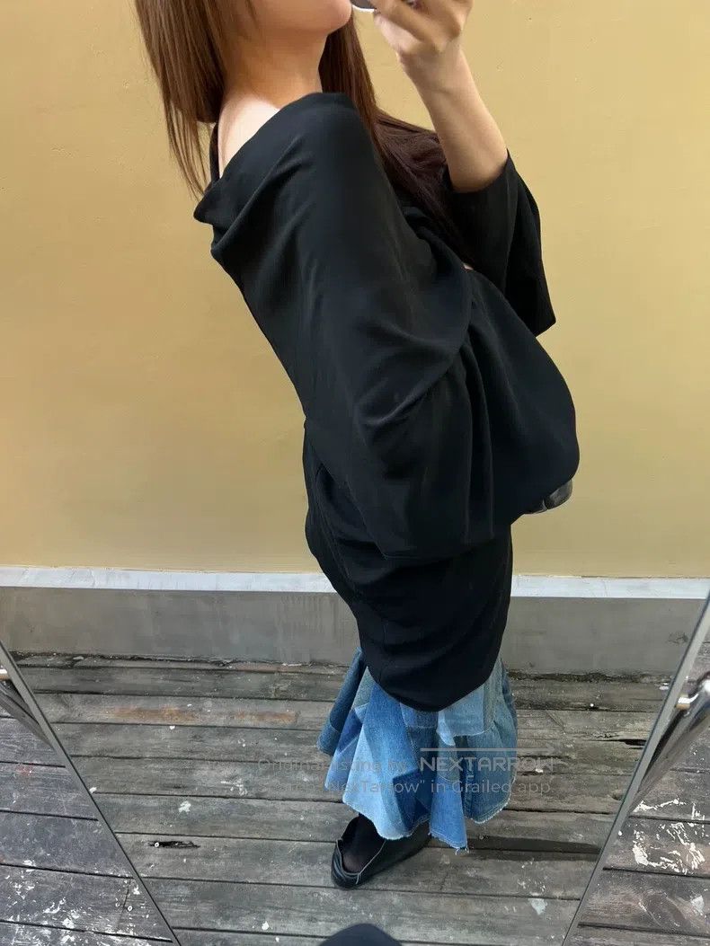 Junya Watanabe Junya Watanabe Deconstructed off-shoulder wrap kimono-styl Size XS / US 0-2 / IT 36-38 - 4 Thumbnail