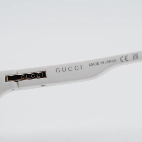 Gucci Gucci GG2018S 005 Sunglasses Matte Solid White Shield Frame Size ONE SIZE - 8 Thumbnail