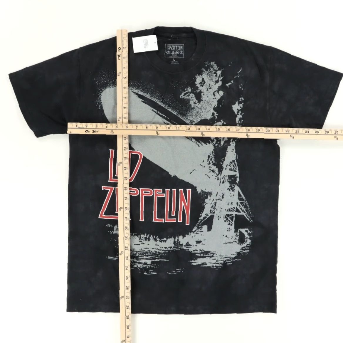 Vintage Led Zeppelin Shirt Tie-Dye Black Men L Size US L / EU 52-54 / 3 - 3 Thumbnail