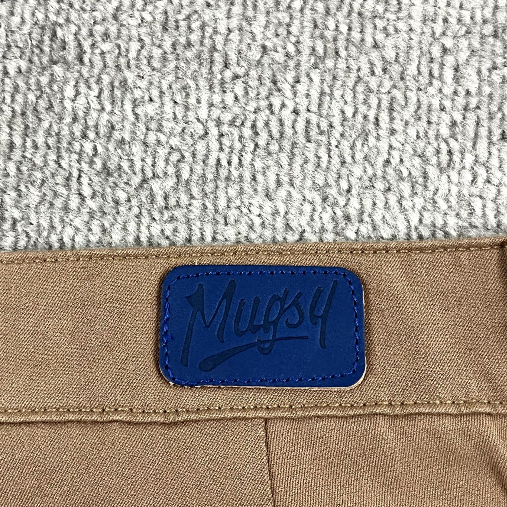 Vintage MUSGY Pants Mens 33 x 32 Belmonts Chino Brown Straight Stretch Career Office Size US 33 - 7 Thumbnail