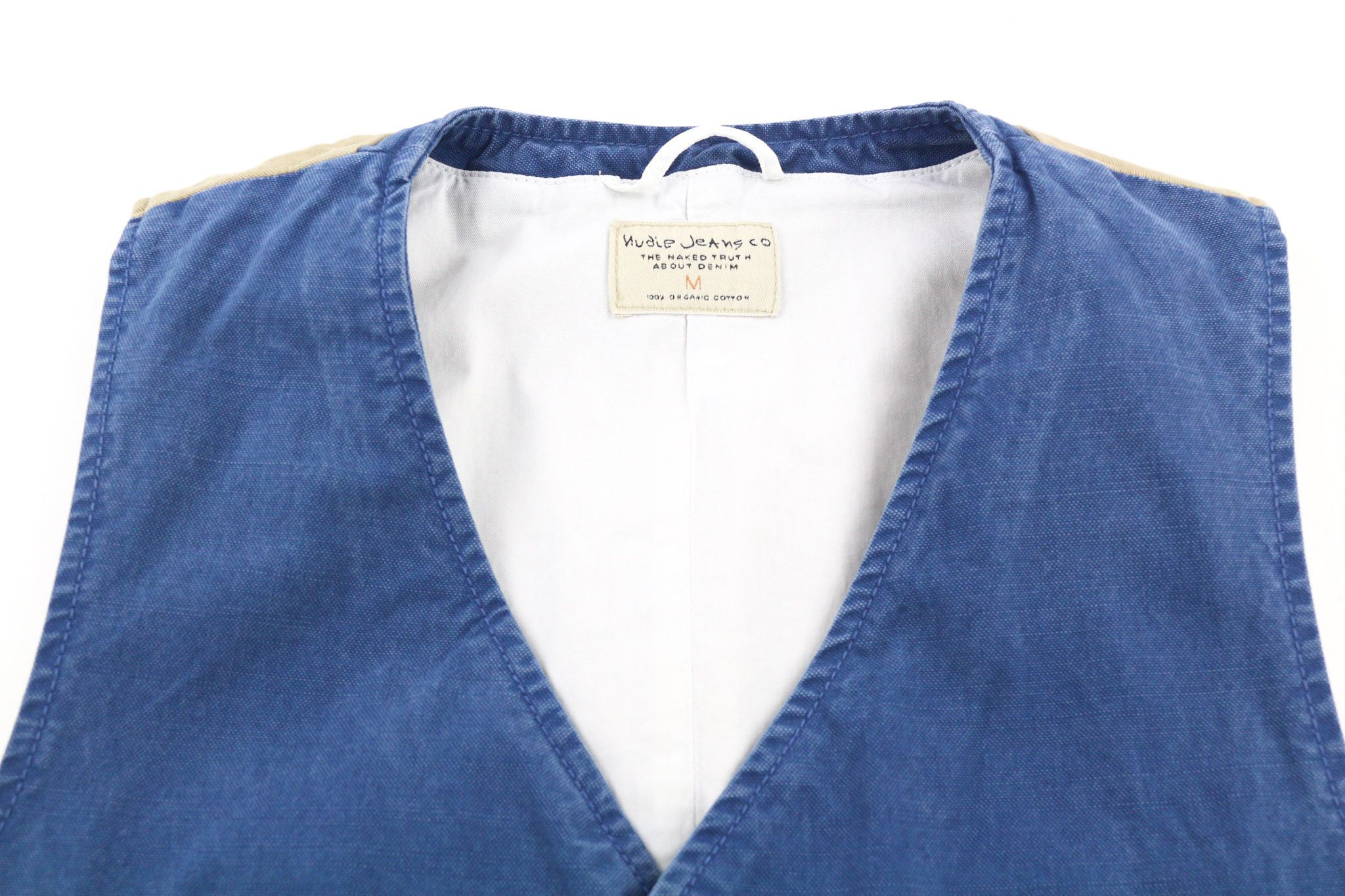 Nudie Jeans GUSTAV M Oden Blue Organic Vest 80718 Size US M / EU 48-50 / 2 - 4 Thumbnail
