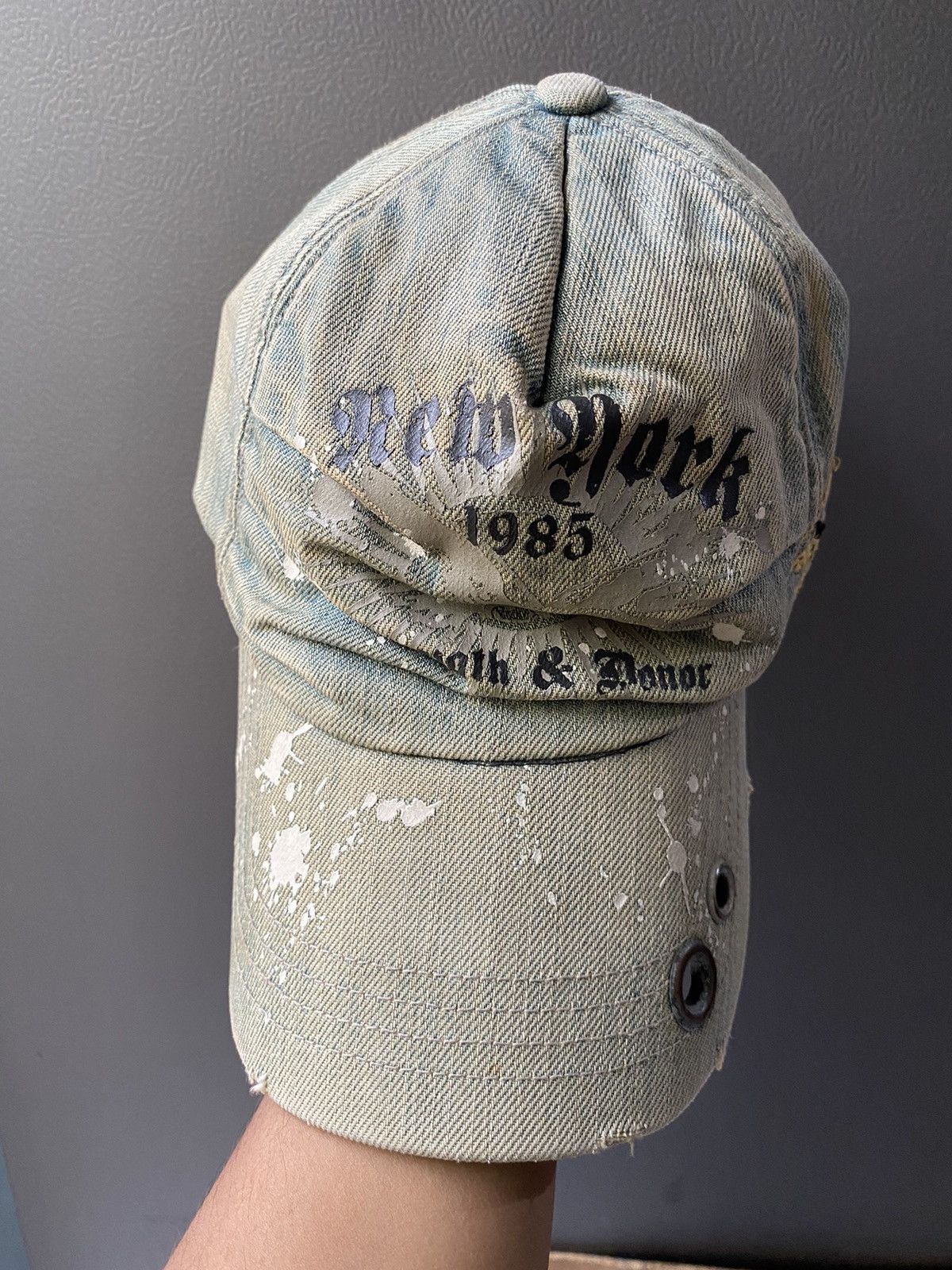 If Six Was Nine × Japanese Brand × Le Grande Bleu (L.G.B.) Vintage ripped painter stone wash cap punks hat Size ONE SIZE - 2 Thumbnail