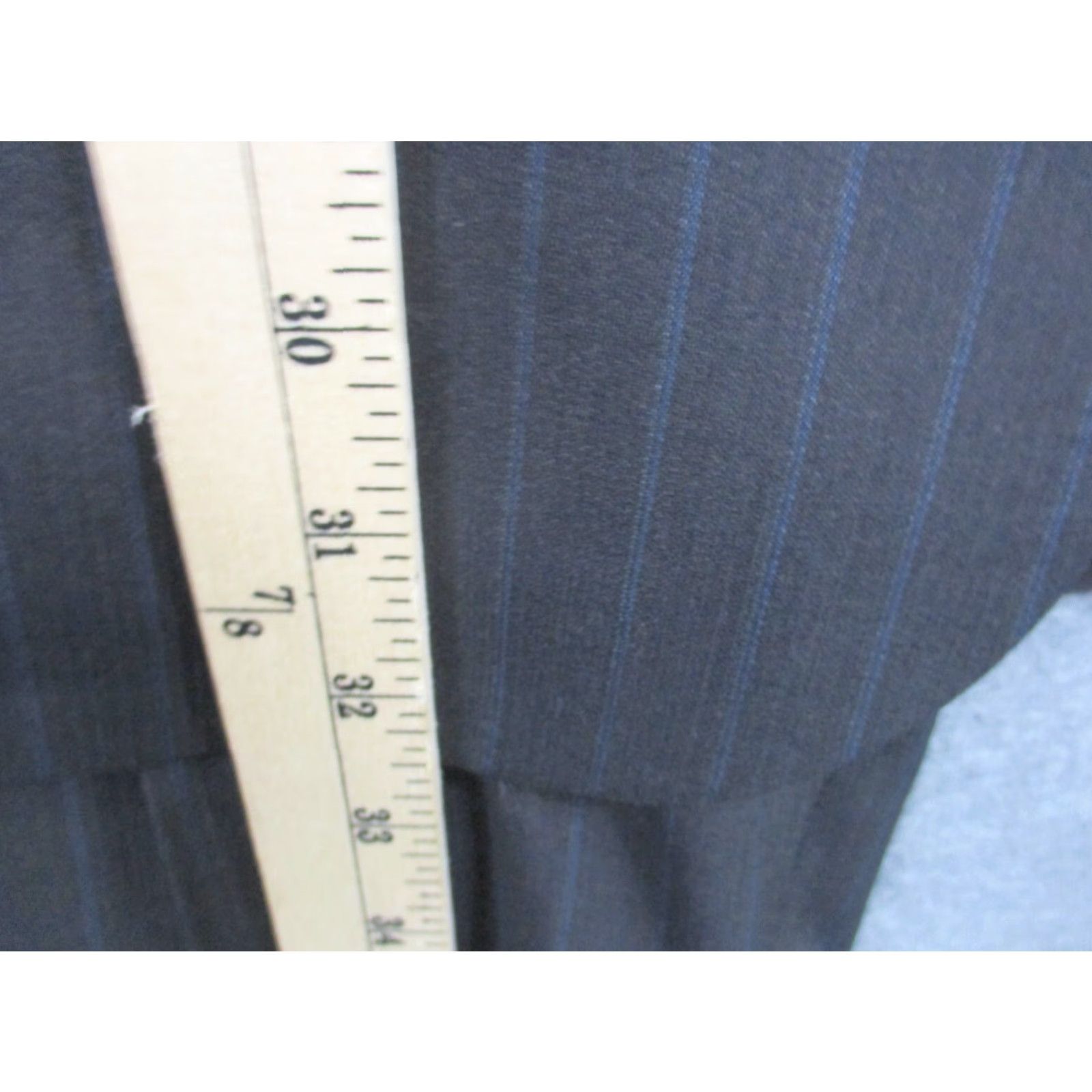 Vintage Paul Dione Suit Mens 2 Piece Gray Pinstriped 100% Wool 42L 36x30 Vintage No Size 42R - 5 Thumbnail