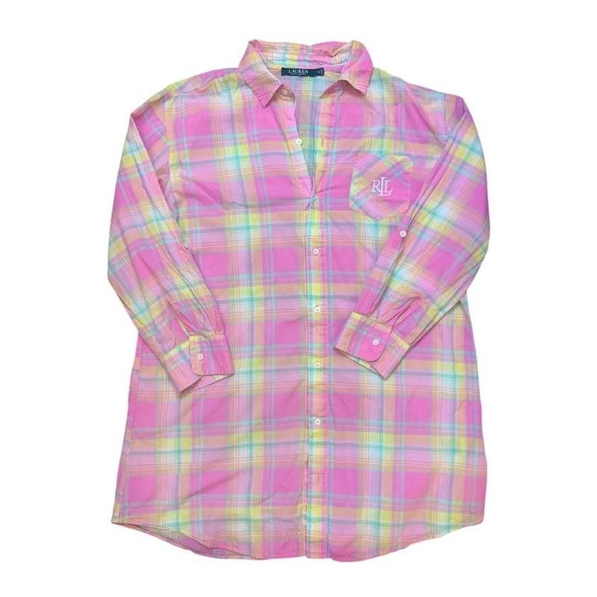 Lauren Ralph Lauren Lauren Ralph Lauren Button Front Top Long Dress Plaid Medium Size M / US 6-8 / IT 42-44 - 1 Thumbnail