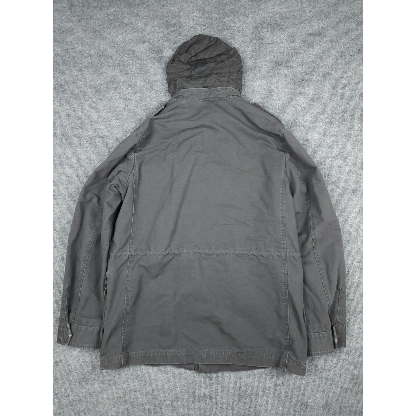 Gap Gap Jacket Mens Large Gray Chore Hooded Canvas Heavy Cotton Pockets Full Zip Hood Military Army Outdoor Jacket Mens Size US L / EU 52-54 / 3 - 3 Thumbnail