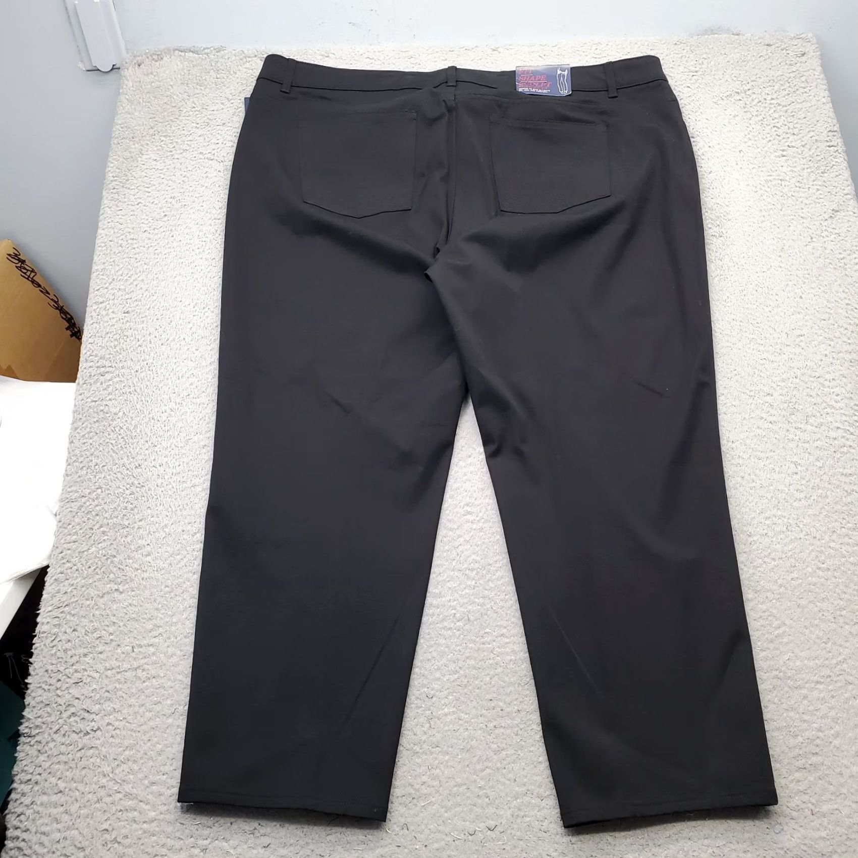 Chaps Chaps Womens 26W Black Slim Fit Mid Rise Comfort Elastic Straight Leg Pants Size 26" / US 2 / IT 38 - 2 Thumbnail