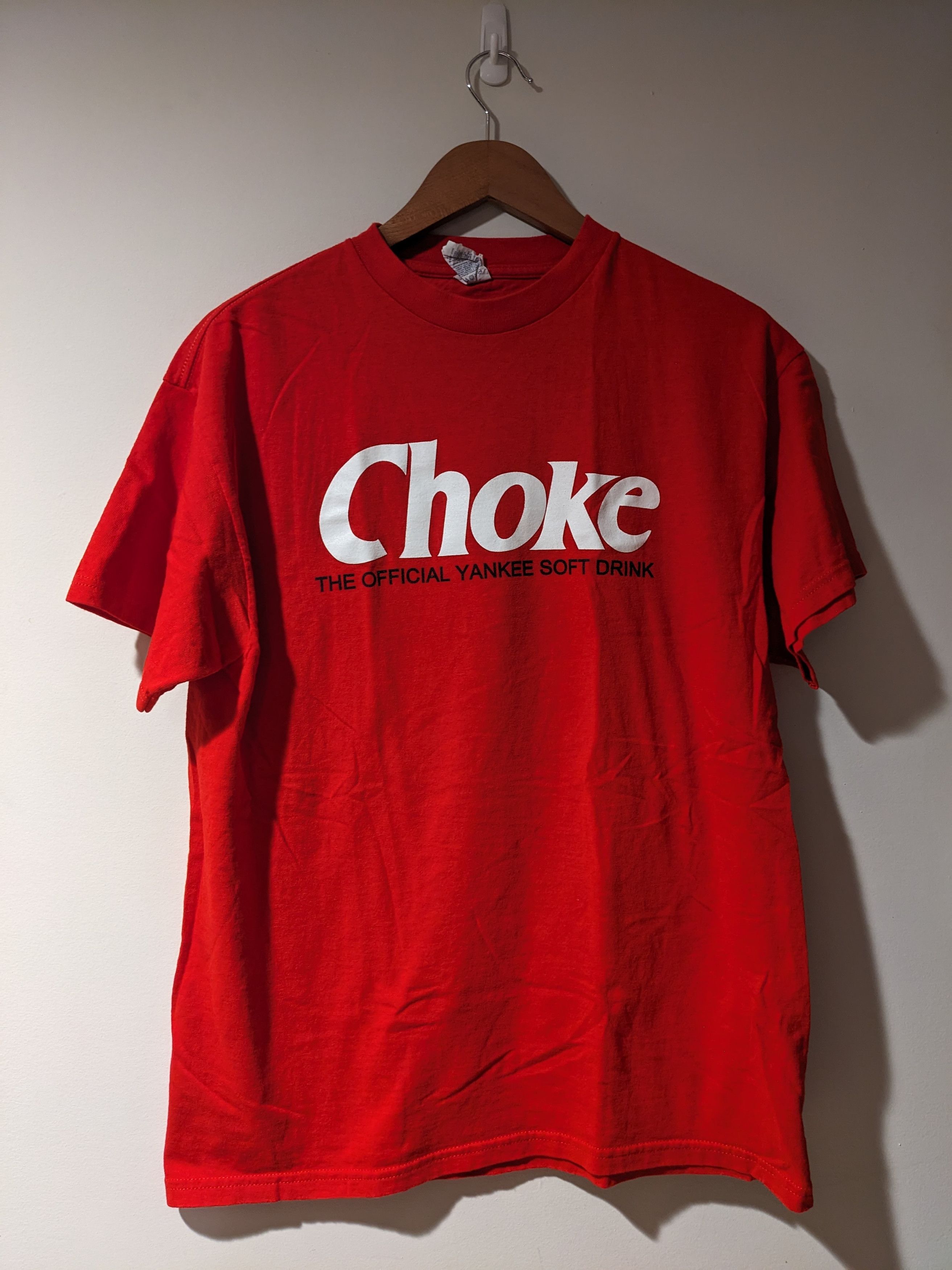 Red Choke The Official Yankee Soft Drink T-shirt Size M Graffic Tee Short  Sleeve