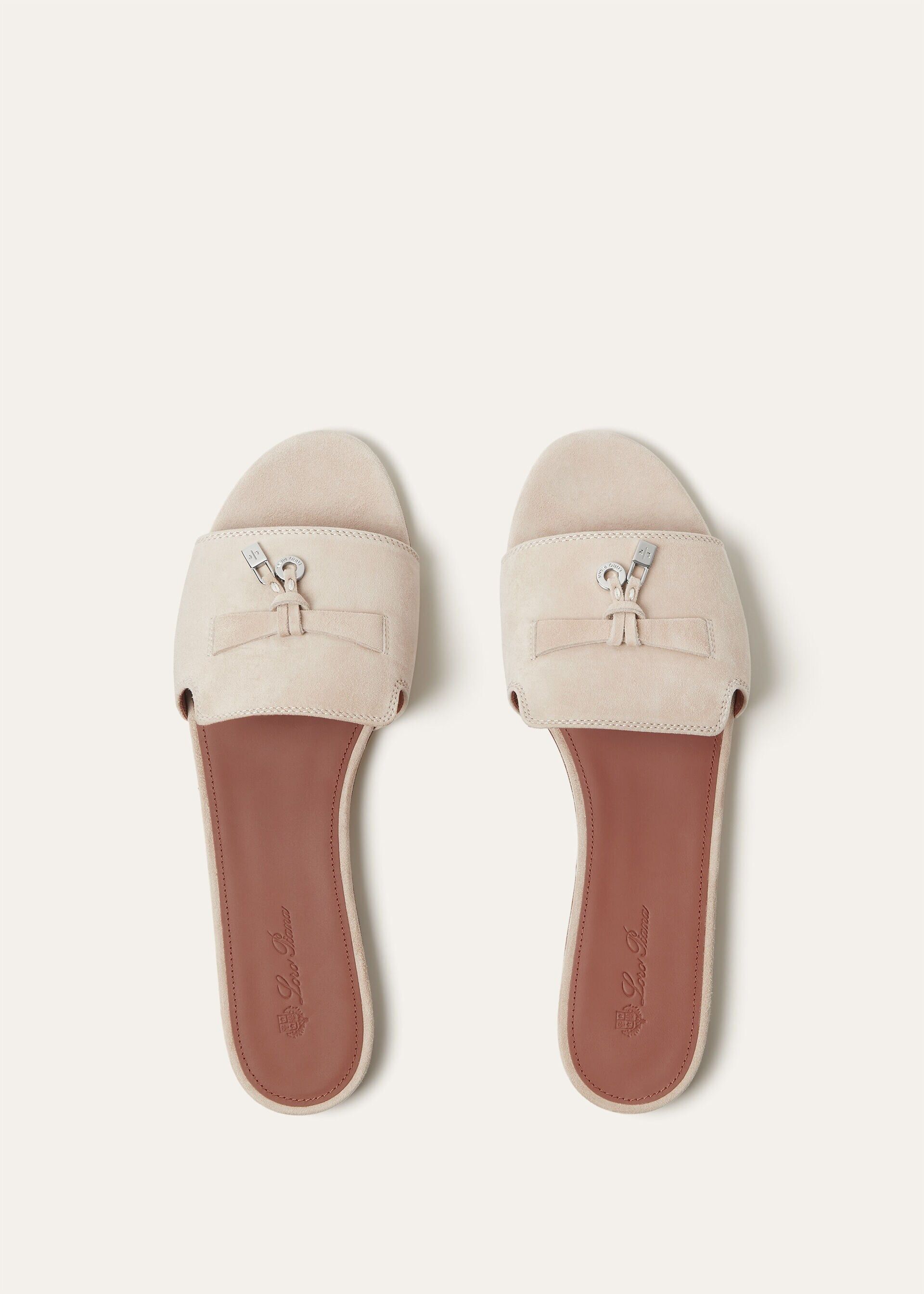 Loro Piana os11x0326 FAI5580 Summer Charms Sandals in Raw Cashmere Size US 9 / IT 39 - 5 Thumbnail