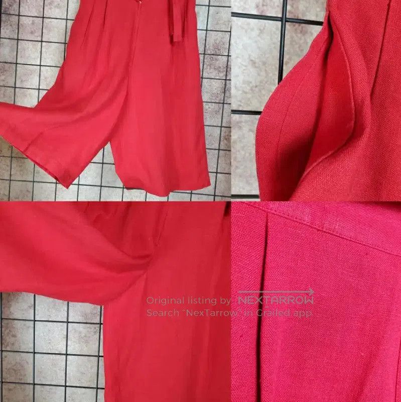 Dior Dior Red Summer Linen Casual Trousers M . Size 27" / US 4 / IT 40 - 5 Thumbnail