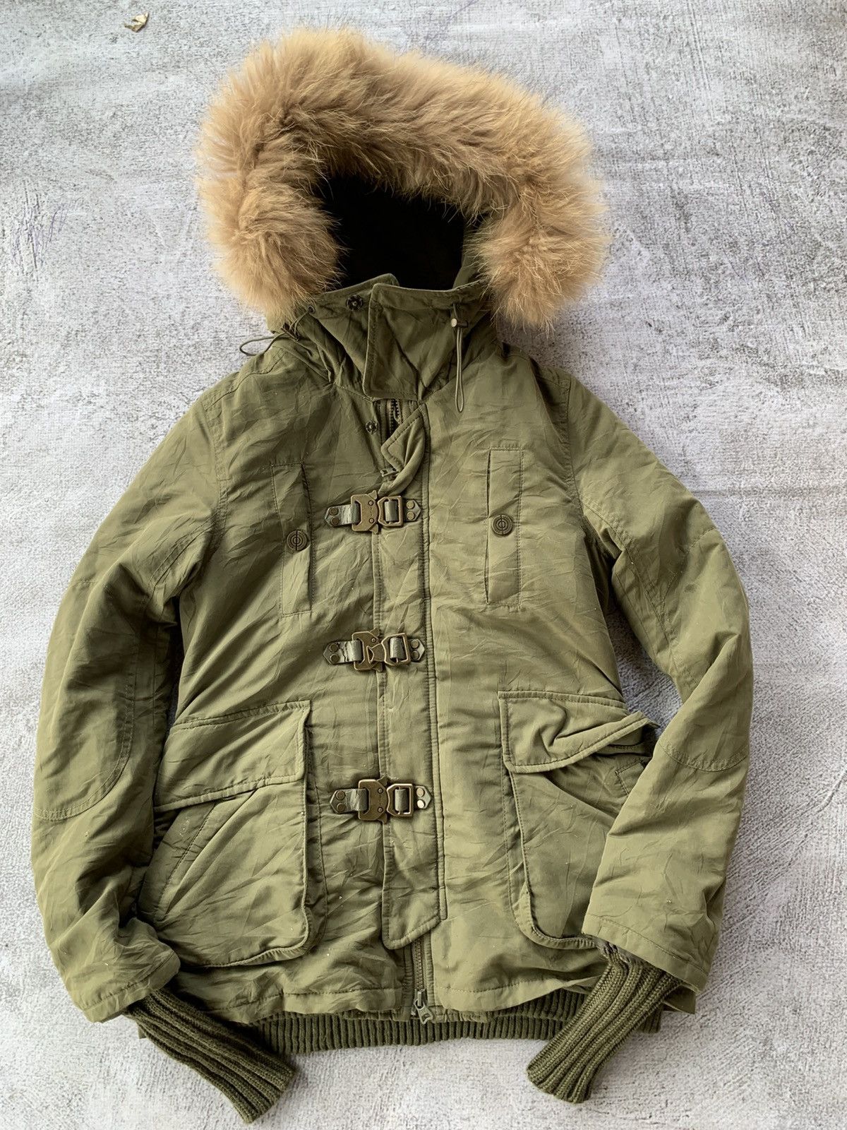 Sly LGB style racoon fur jacket