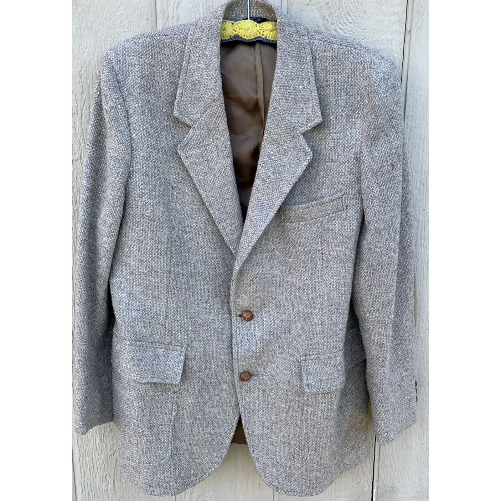 Pendleton VINTAGE Pendleton 100% virgin wool blazer Mens 42 Tweed Beige Jacket Notes: See Pics Size 42R - 4 Thumbnail