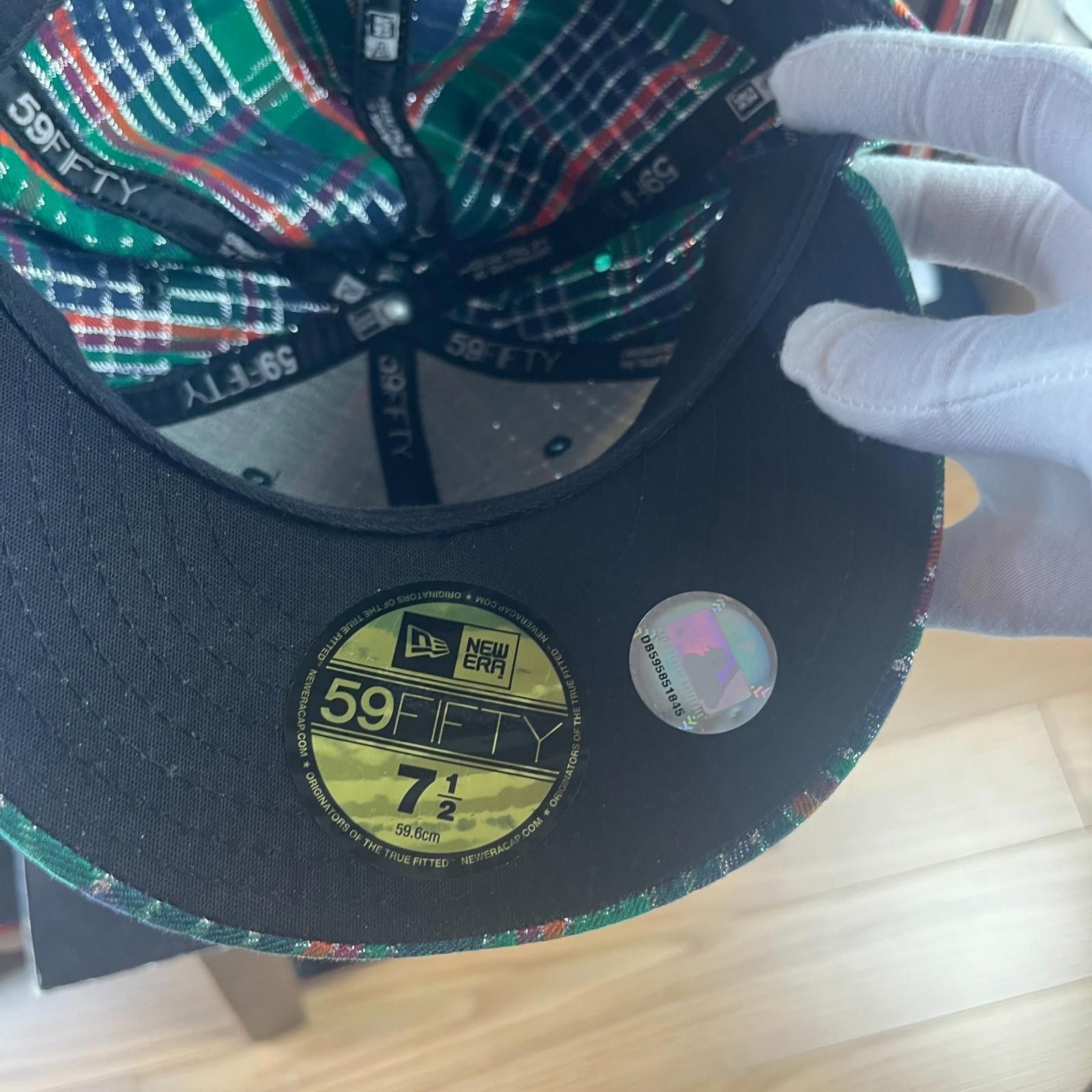New Era Vintage Toronto Blue Jays Plaid New Era Fitted Hat 7 1/2 MLB Size ONE SIZE - 6 Thumbnail