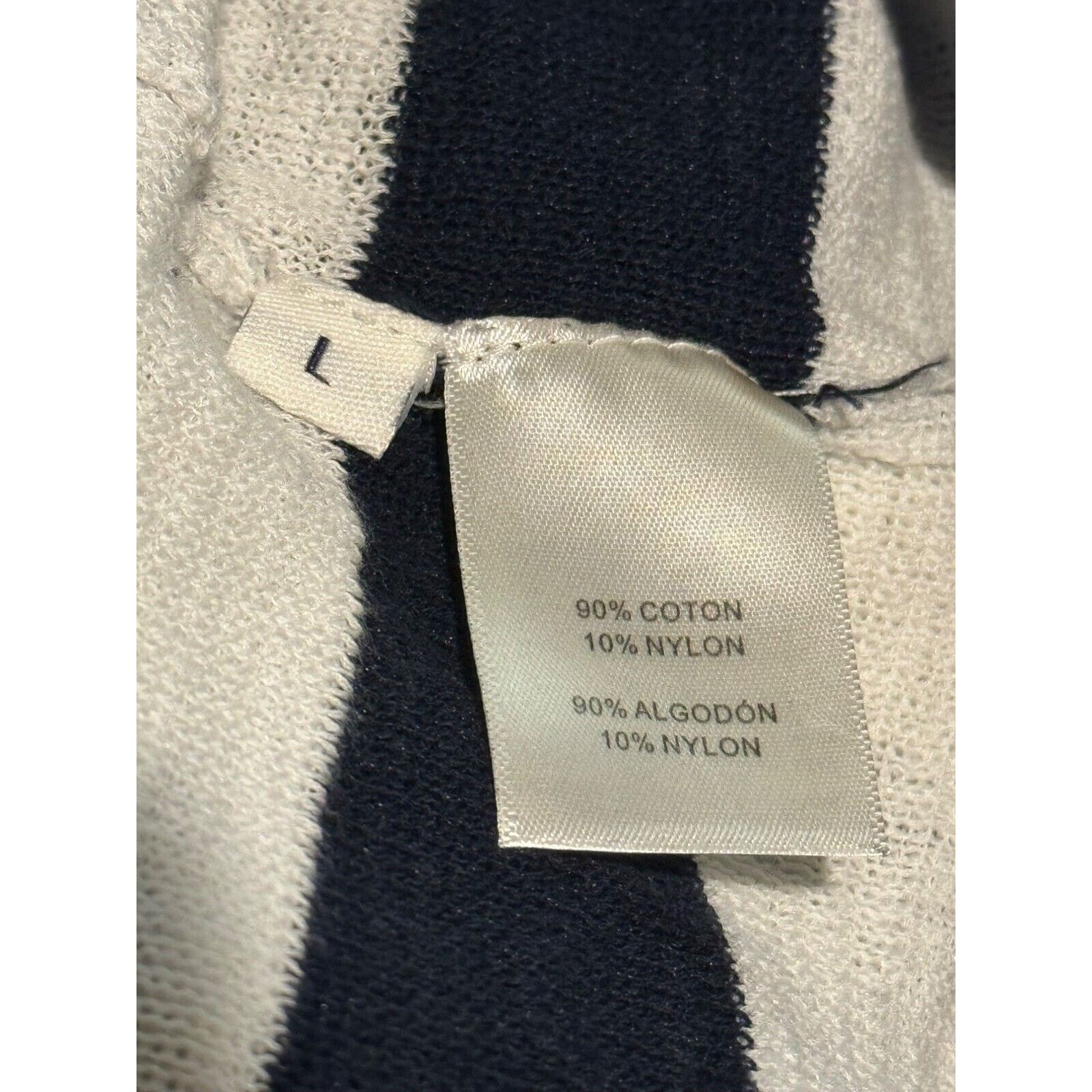 Other Doncaster Cardigan Hidden Snap Closure White Blue Large Size L / US 10 / IT 46 - 7 Thumbnail