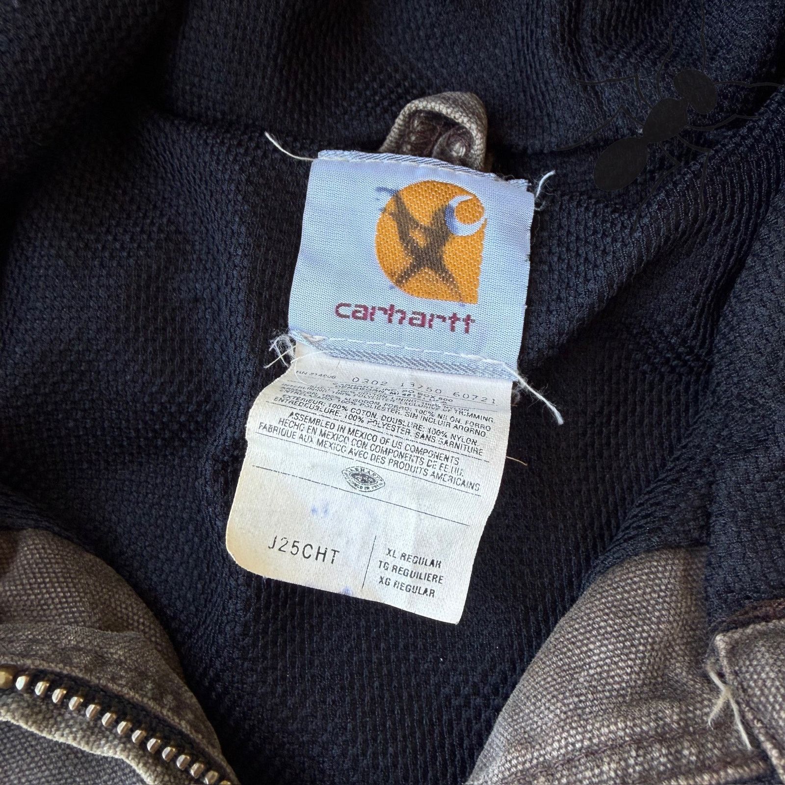 Carhartt × Vintage Carhartt J25 CHT faded brown hooded work wear jacket Size US XL / EU 56 / 4 - 6 Thumbnail