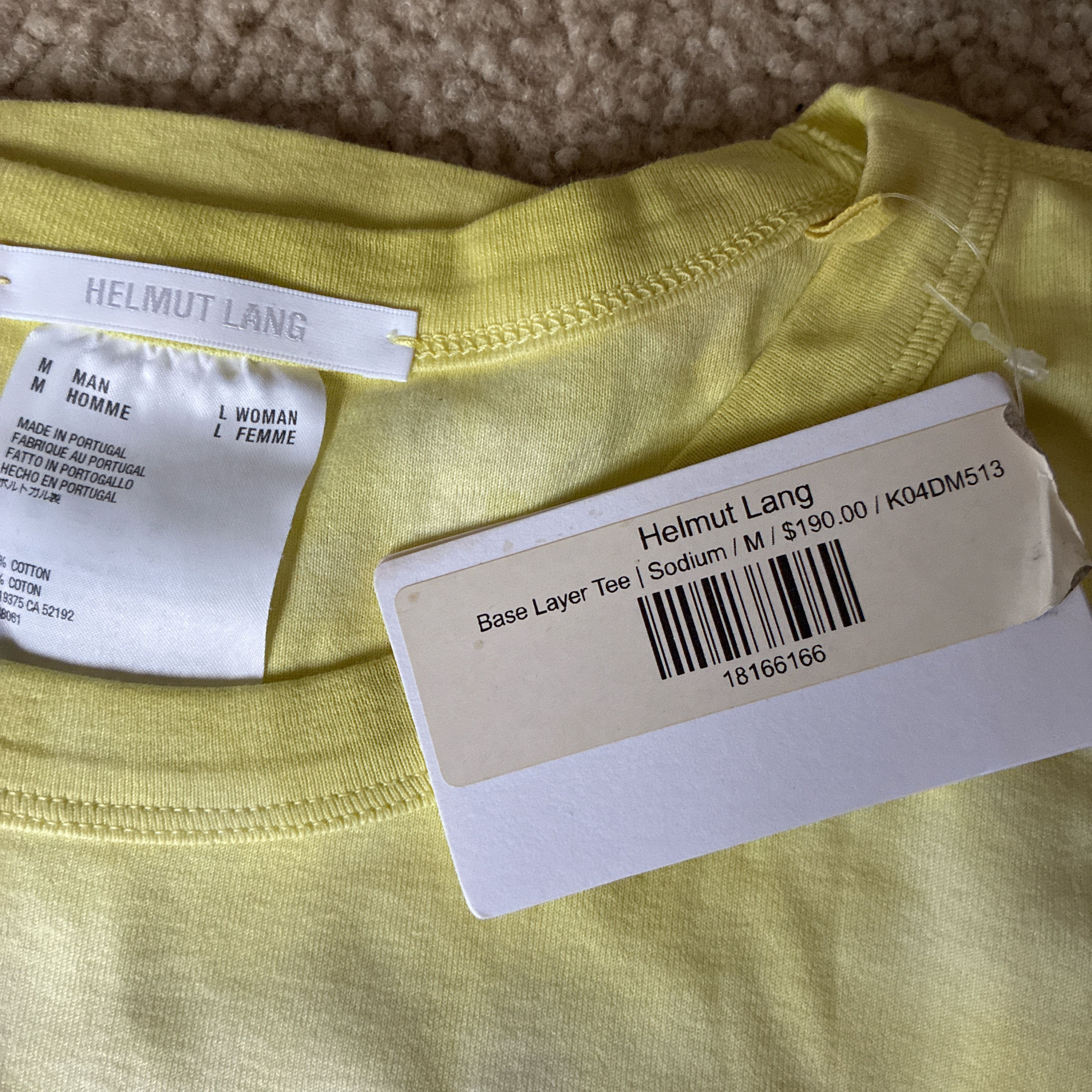Helmut Lang Helmut lang white and yellow gradient tee designer t shirt Size US M / EU 48-50 / 2 - 3 Thumbnail