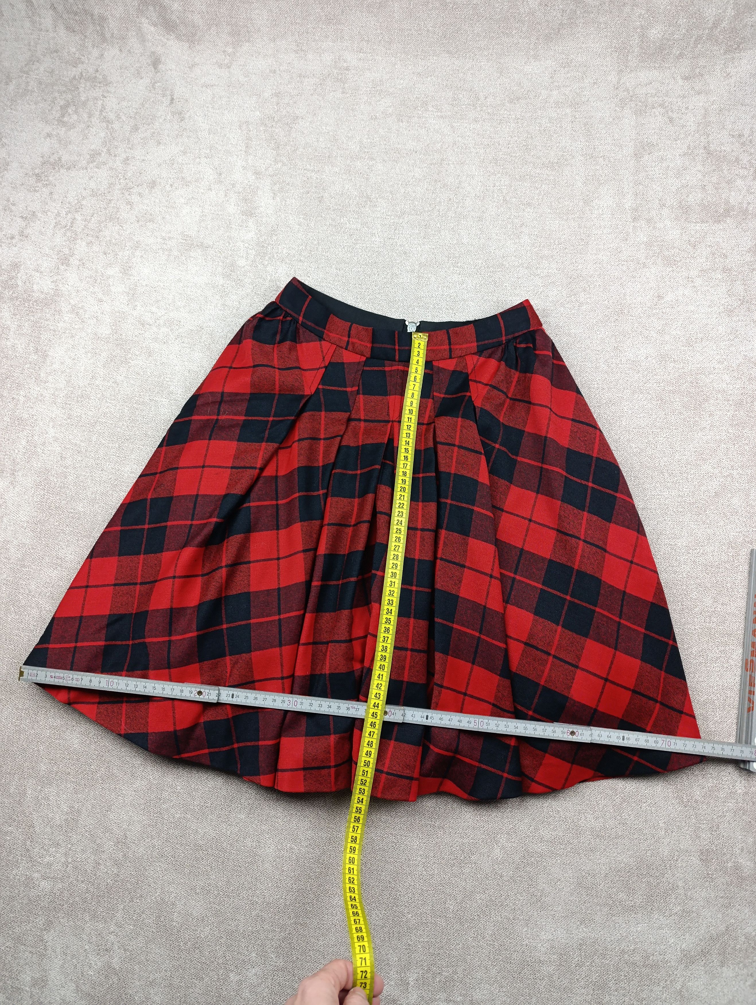 Dolce & Gabbana DOLCE & GABBANA D&G RED PLAID PANNIER WOOL MINI SKIRT WOMENS Size 27" / US 4 / IT 40 - 12 Thumbnail