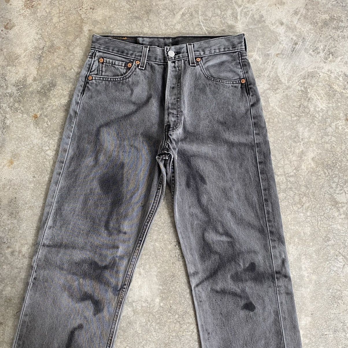 Levi's Vintage 1998 Levis 501 Faded Black Denim Jeans Size US 30 / EU 46 - 3 Thumbnail