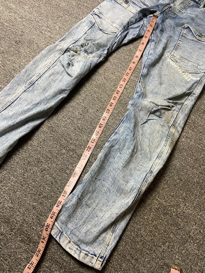 Japanese Brand Iz Frontier 7352 Stretch Cargo Jeans (175) Size US 33 - 6 Thumbnail