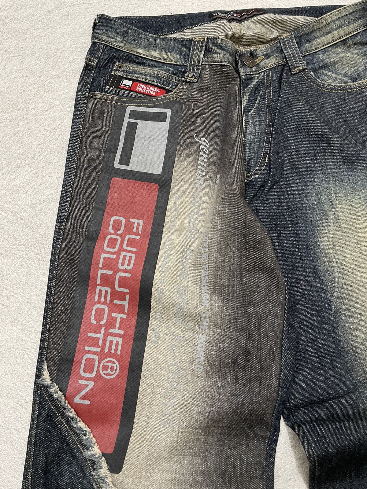 Fubu 2000s Fubu Baggy Jeans Stonewas Big Logo Size US 30 / EU 46 - 3 Thumbnail