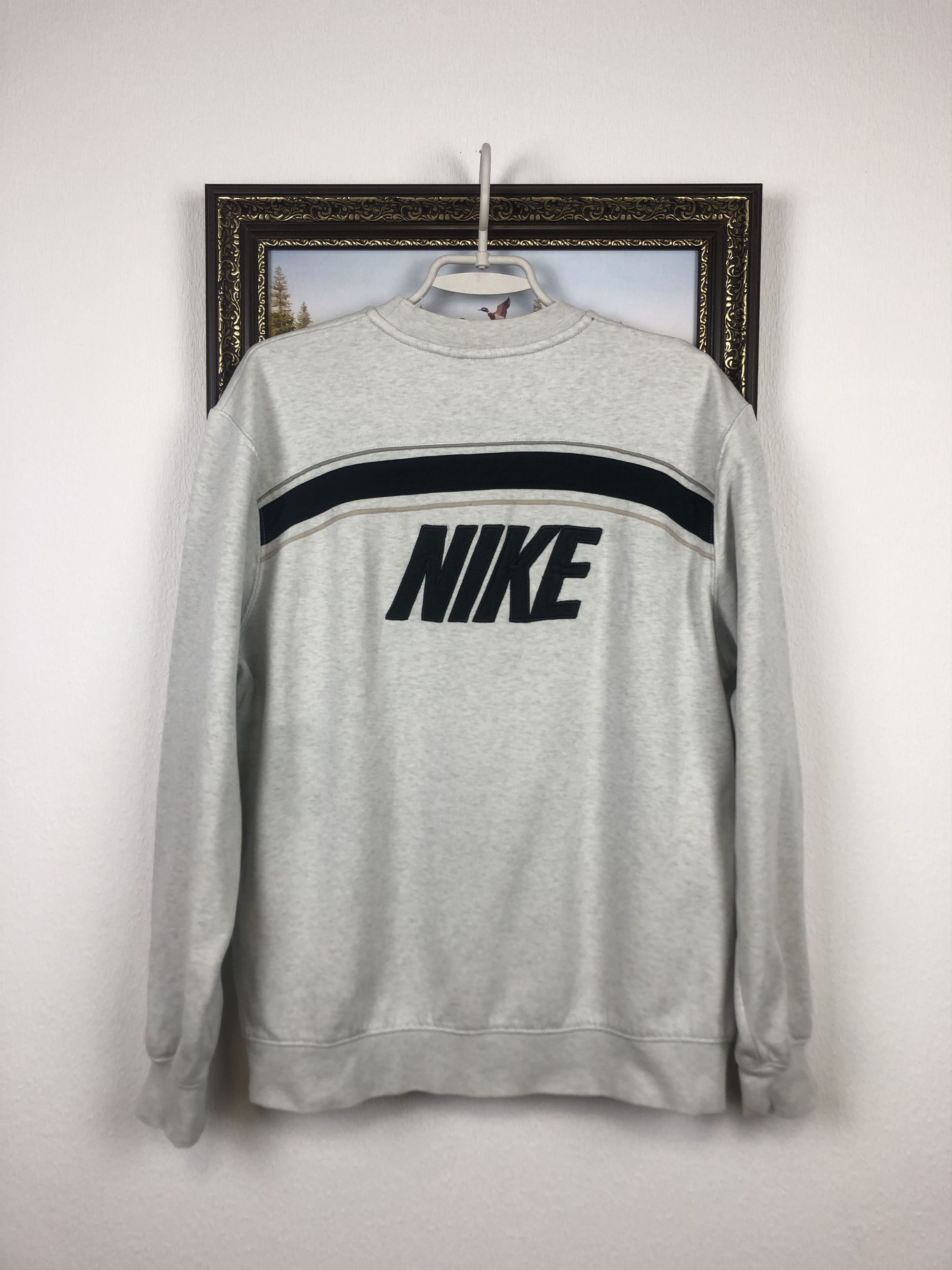 Nike Vintage Nike Sweatshirt Big Logo Swoosh Rare Hype Size US L / EU 52-54 / 3 - 1 Thumbnail