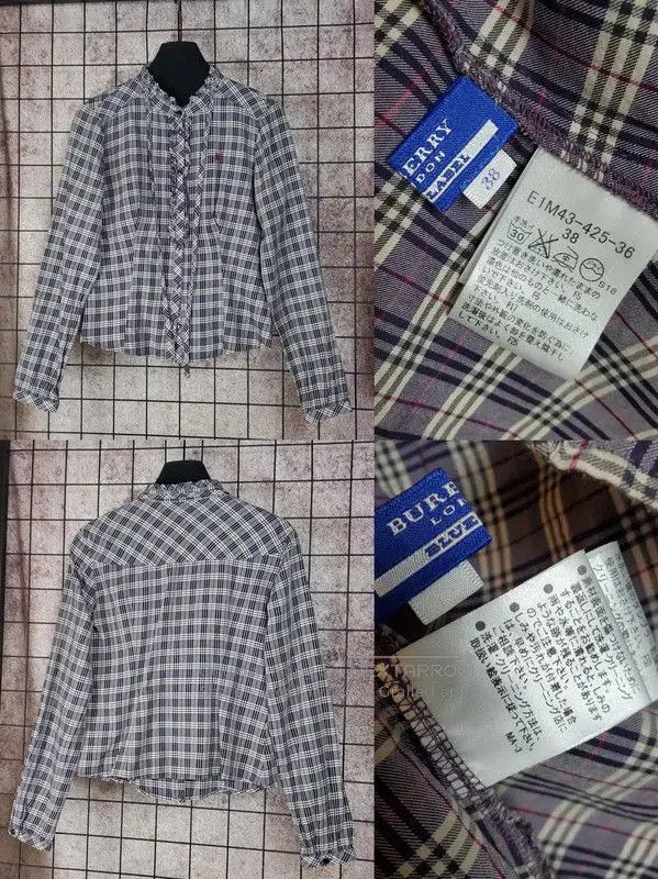 Burberry Burberry Purple Cotton Blend Embroidered Logo Shirt. Size S / US 4 / IT 40 - 2 Thumbnail