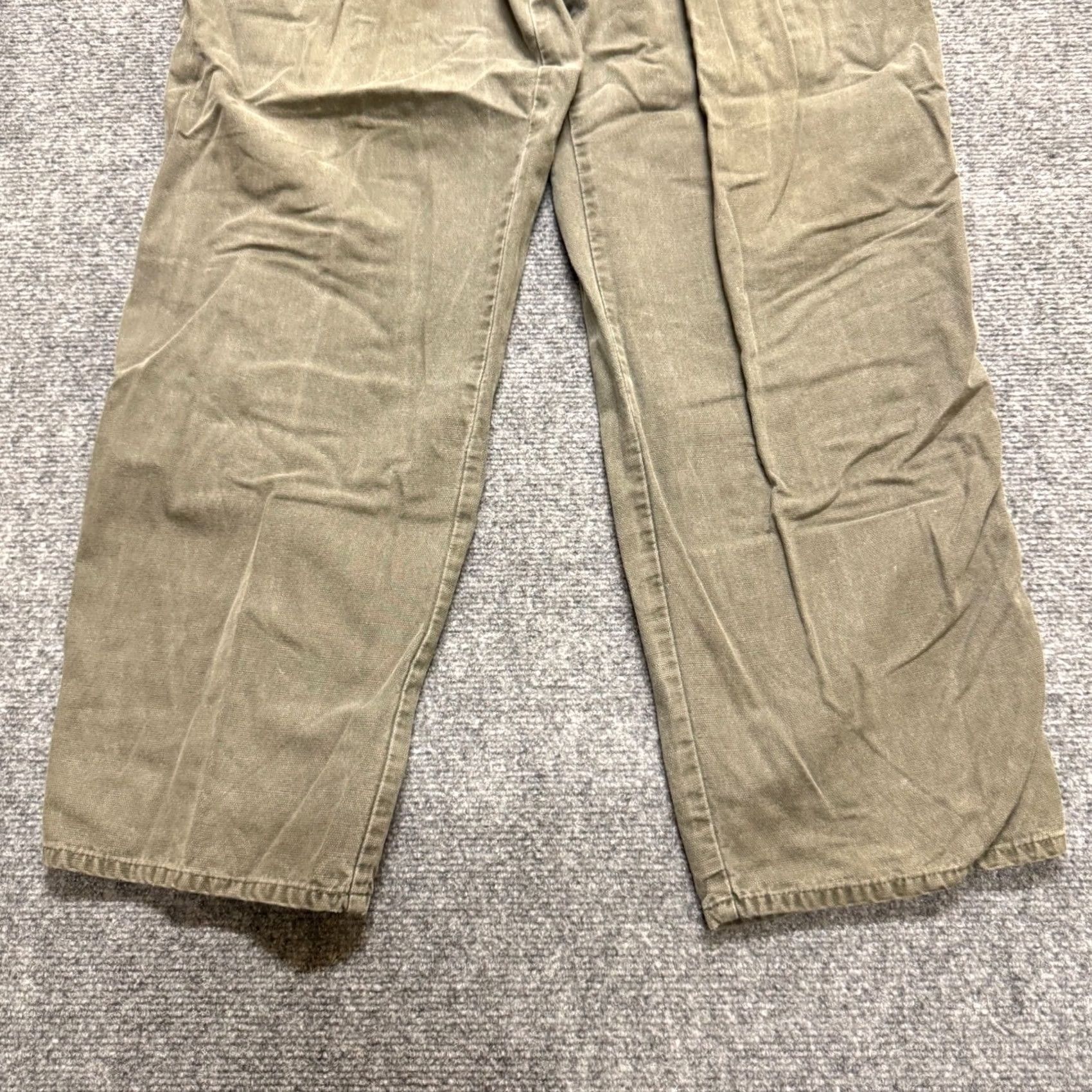 Dockers VINTAGE Dockers Chino Pants Dress Men 36x32 Regular Cotton Brown 90s Green Paper Tag Mens Size US 36 / EU 52 - 7 Thumbnail