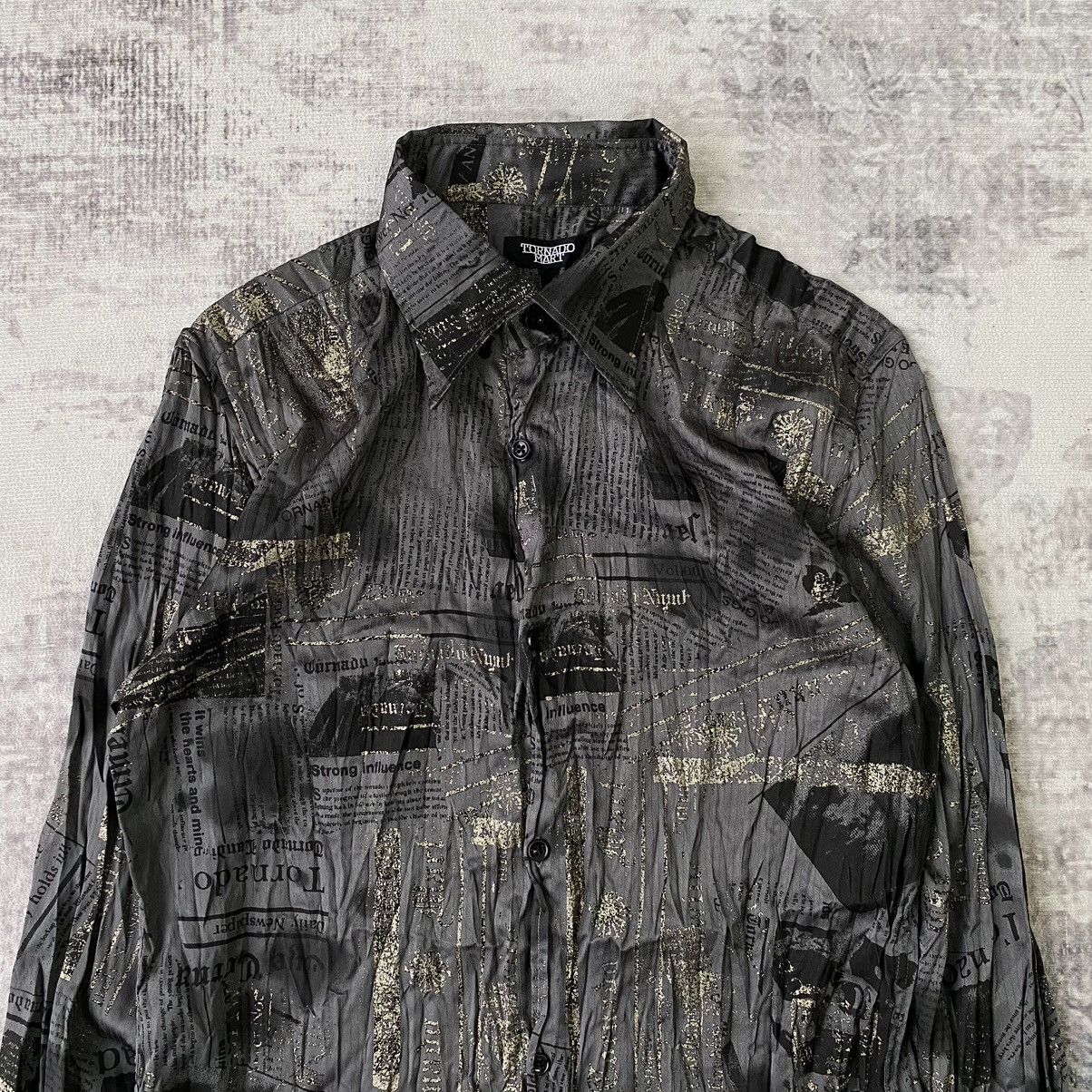 If Six Was Nine × Le Grande Bleu (L.G.B.) × Tornado Mart Tornado Mart Affliction Wrinkled Shirt Size US M / EU 48-50 / 2 - 2 Thumbnail