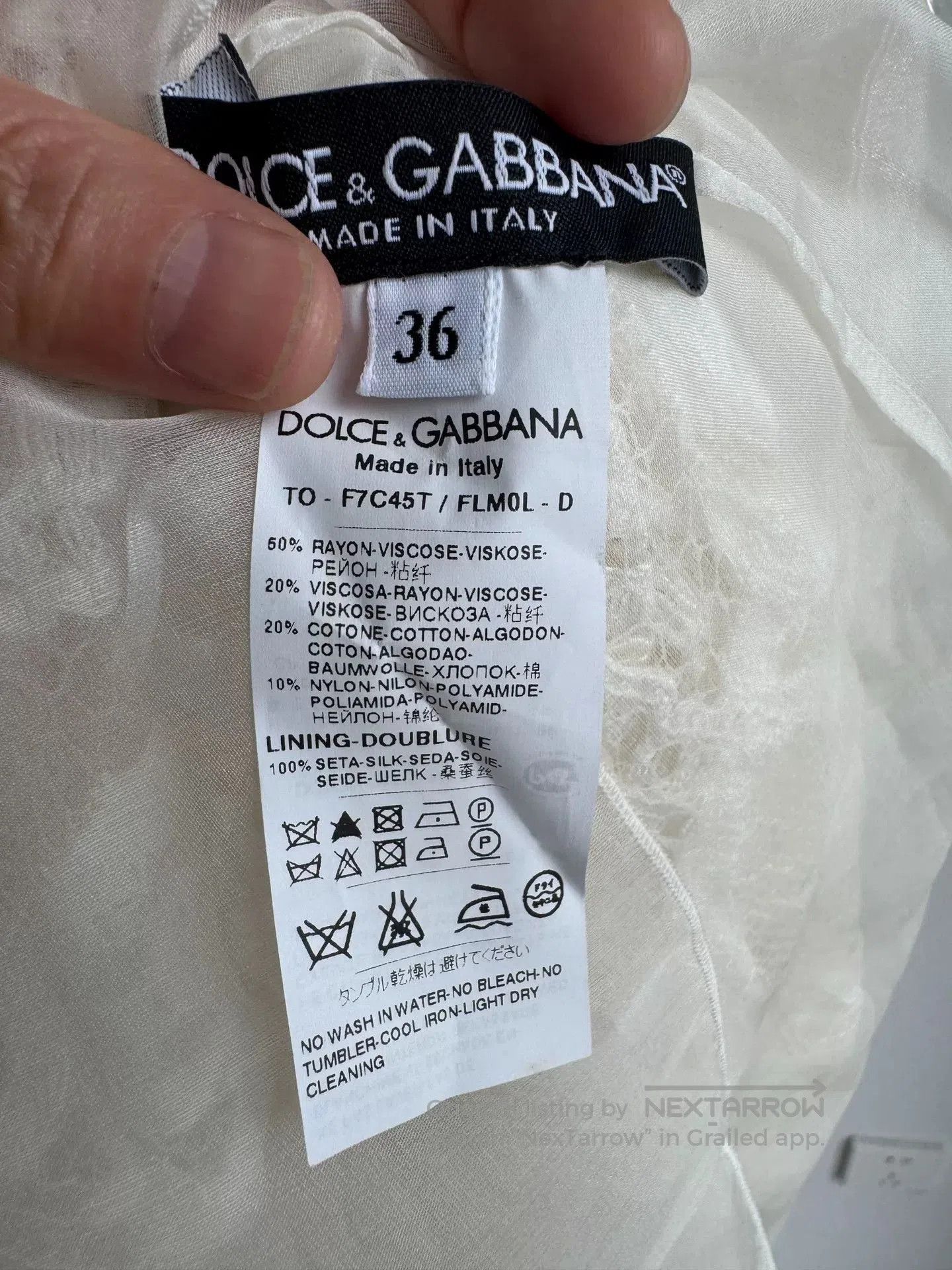 Dolce & Gabbana Dolce&Gabbana White Lace Top. Size XS / US 0-2 / IT 36-38 - 6 Thumbnail