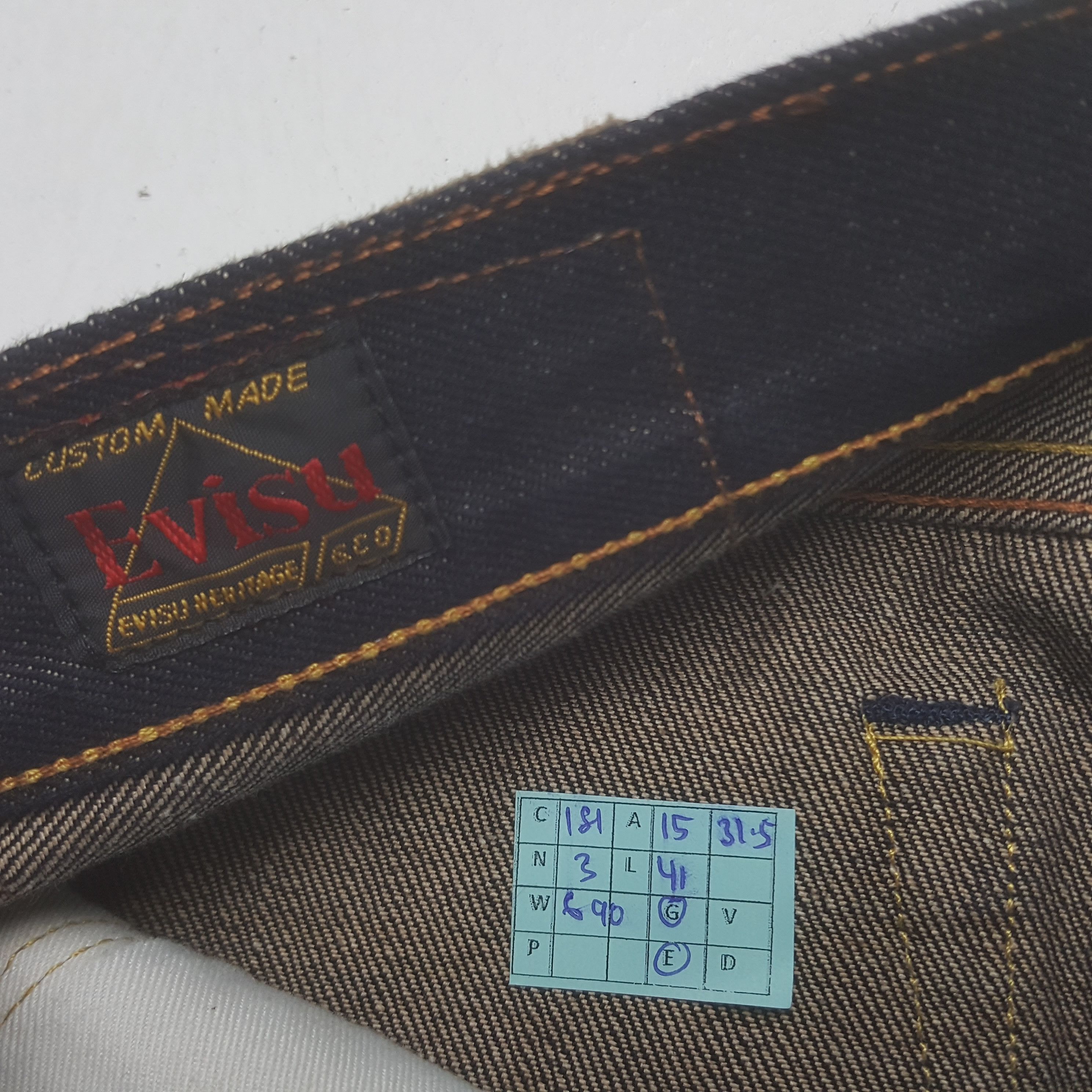 Japanese Brand × Vintage Vintage Evisu Japan Selvedge Custom Daicock Denim Jeans Size US 30 / EU 46 - 14 Thumbnail