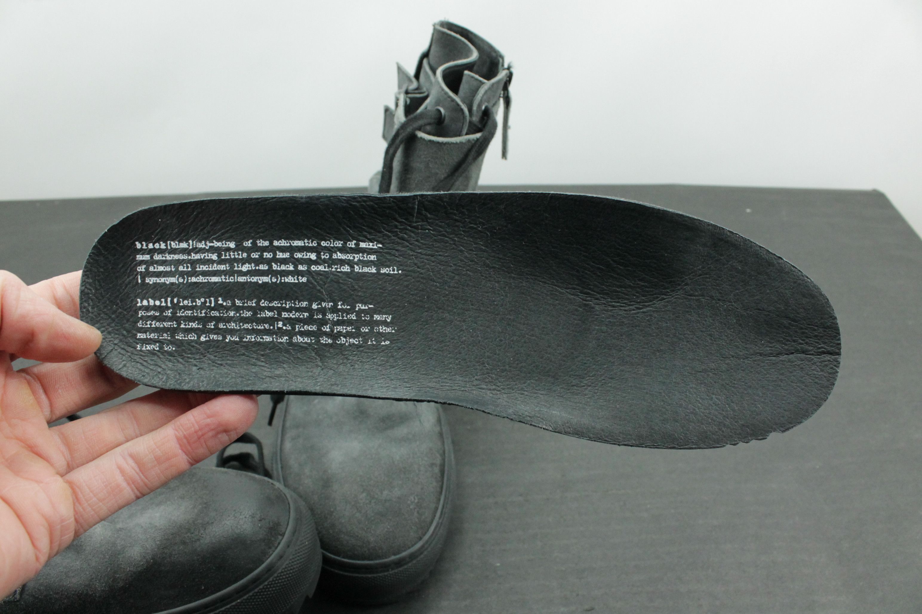 Rundholz Rundholz Black Label Gray Suede High Top Shoes Women's Size US 7 / IT 37 - 9 Thumbnail