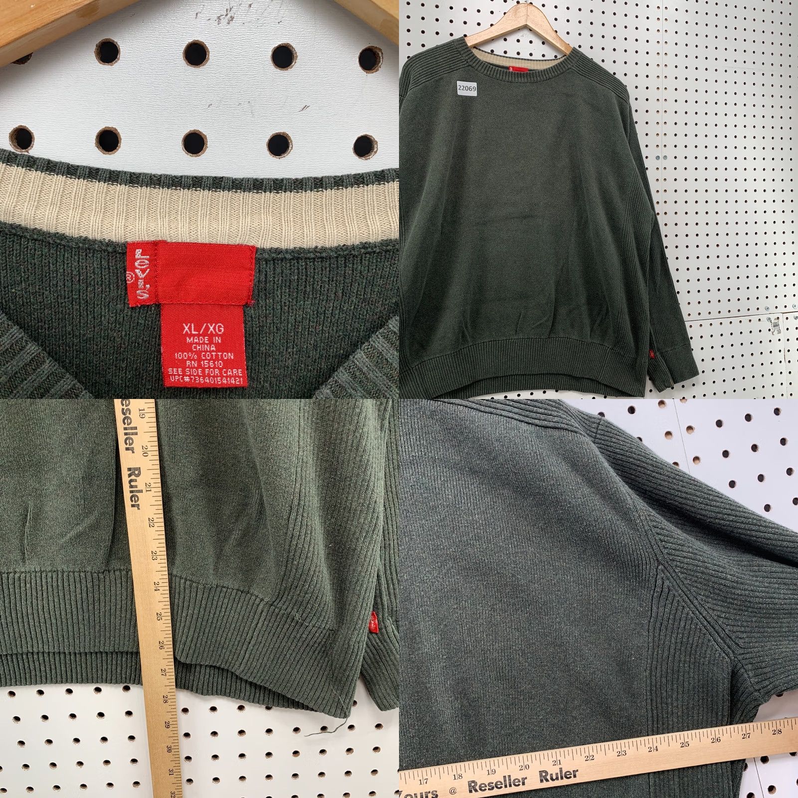 Levi's VINTAGE Levi's Crewneck Sweater Olive Green Adult Mens XL Long Sleeve Pullover Size US XL / EU 56 / 4 - 8 Thumbnail