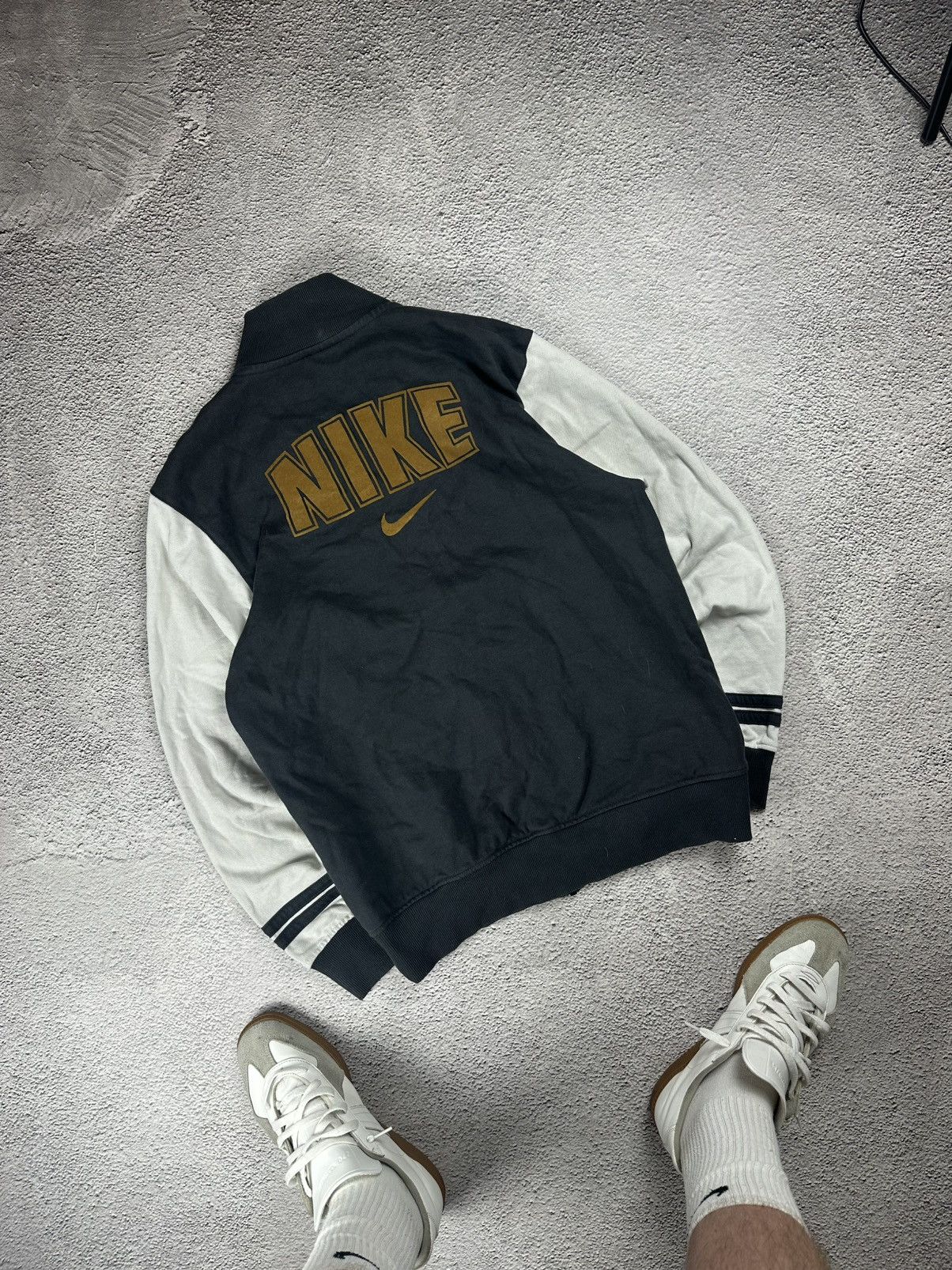 Nike Vintage Nike Bomber Olympic Zip Hoodie Y2K Faded Style Size US S / EU 44-46 / 1 - 2 Thumbnail