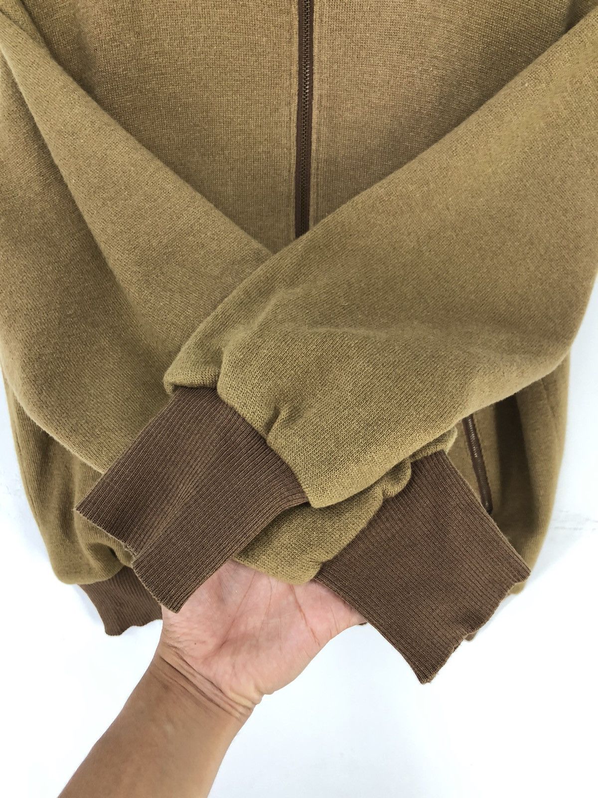 Trussardi Vintage Trussardi Sport Golf Distressed Wool Bomber Jacket Size US M / EU 48-50 / 2 - 15 Thumbnail