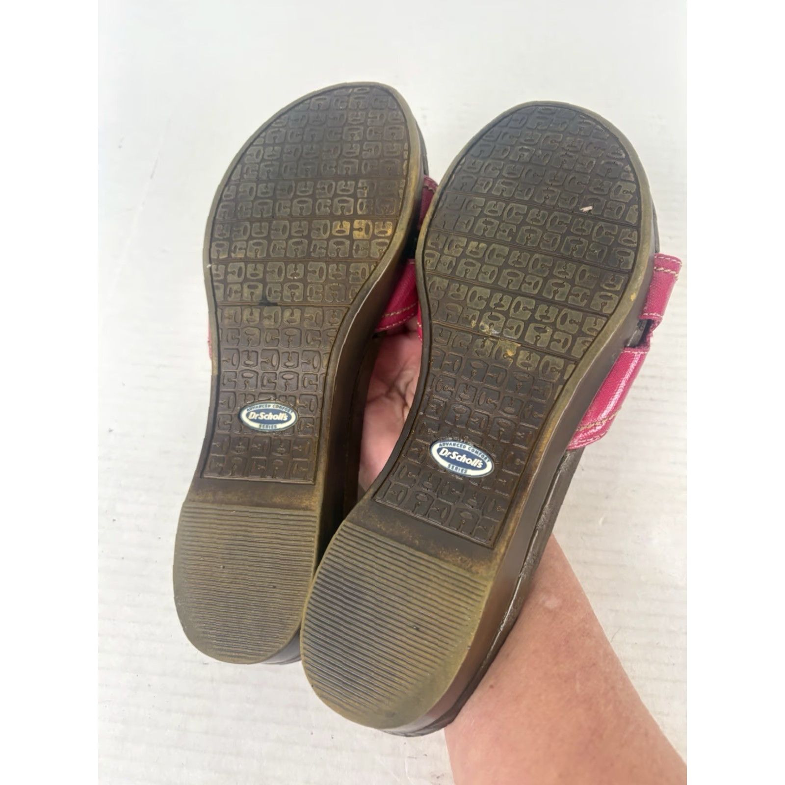 Vintage Dr. Scholl's Comfort Series Pink Faux Leather Wedge Slide Sandals Womens Size 8 Summer 90s Retro Size US 8 / IT 38 - 6 Thumbnail